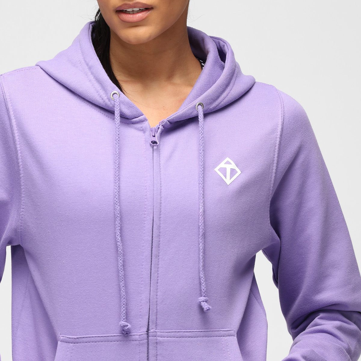 Lavender Diamond Women's Zoodie Hoodie - Cozy Fleece Pullover for Lounge, Yoga & Outdoor Activities