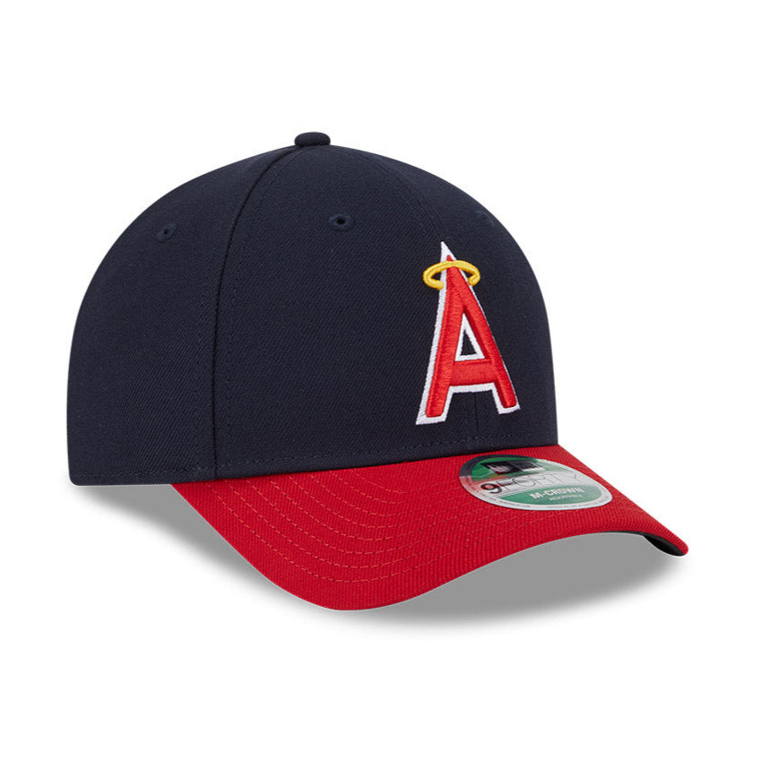 New Era 9Forty M Crown Los Angeles Angels Snapback Baseball Cap - Navy & Red Adjustable Hat for Men & Women - Perfect for Baseball Games, Sports Events & Casual Wear