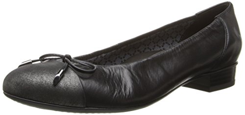 Black Leather/Gun Metallic Toe