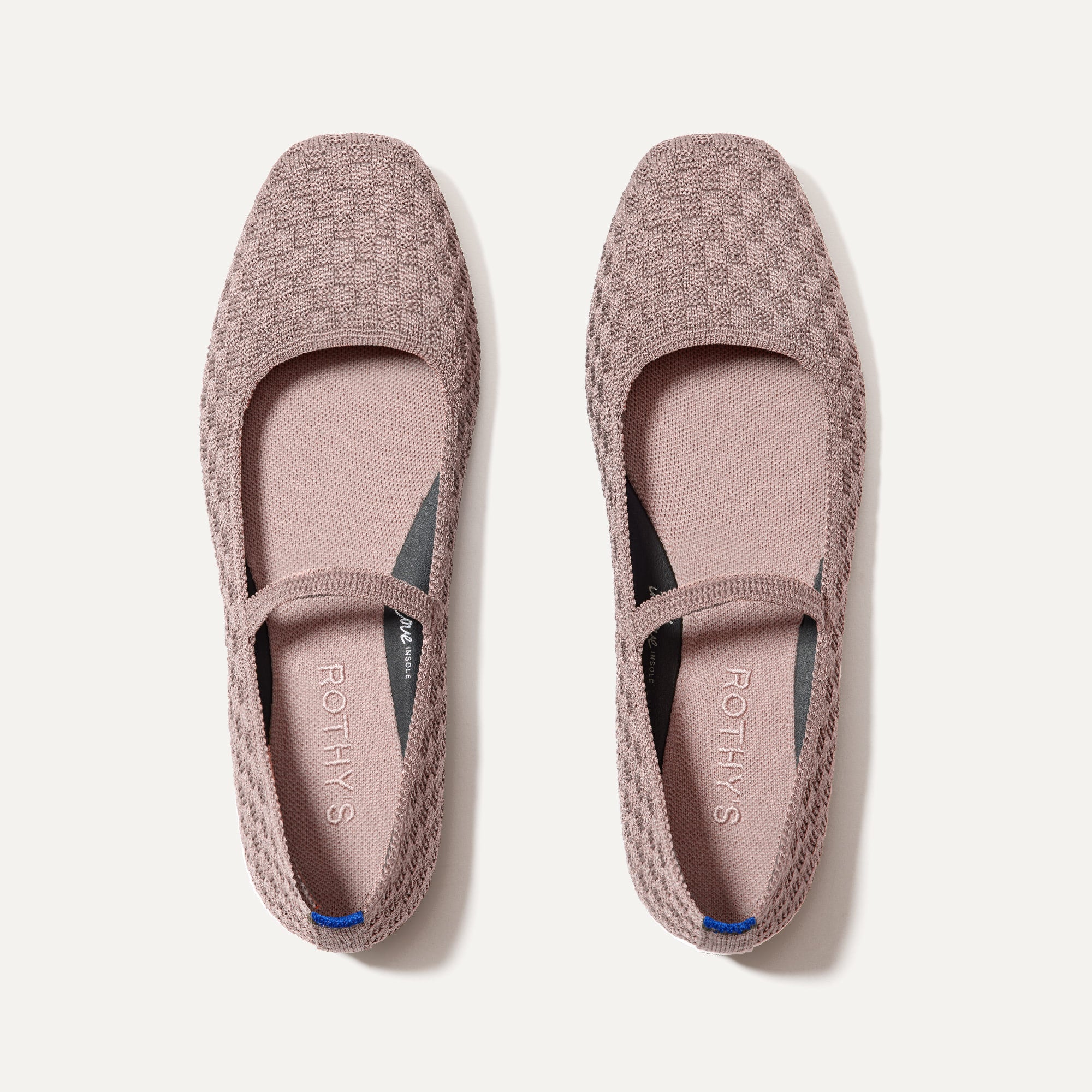 Max Square Mary Jane Shoes for Women - Dusty Lilac Basketweave Leather Flats - Comfortable Work & Casual Wear