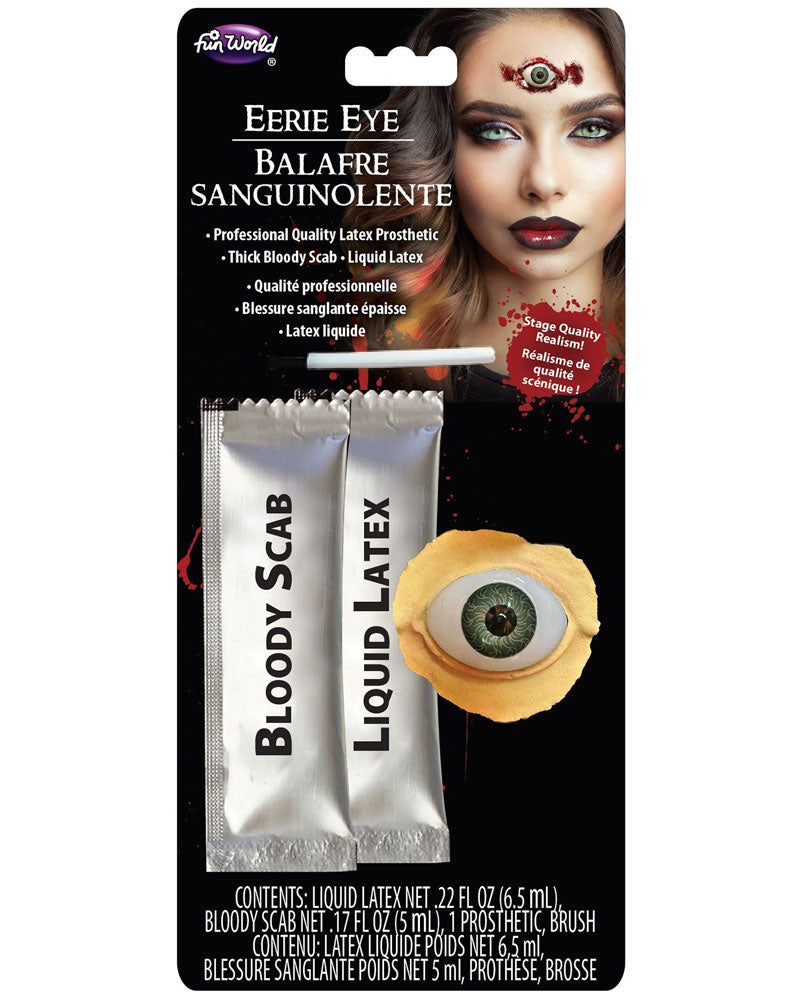 3D FX Transfer Eerie Eye Makeup Kit - Professional Halloween Special Effects for Scary Costumes & Horror Cosplay - Perfect for Halloween Parties, Theatrical Performances, and Haunted House Makeup