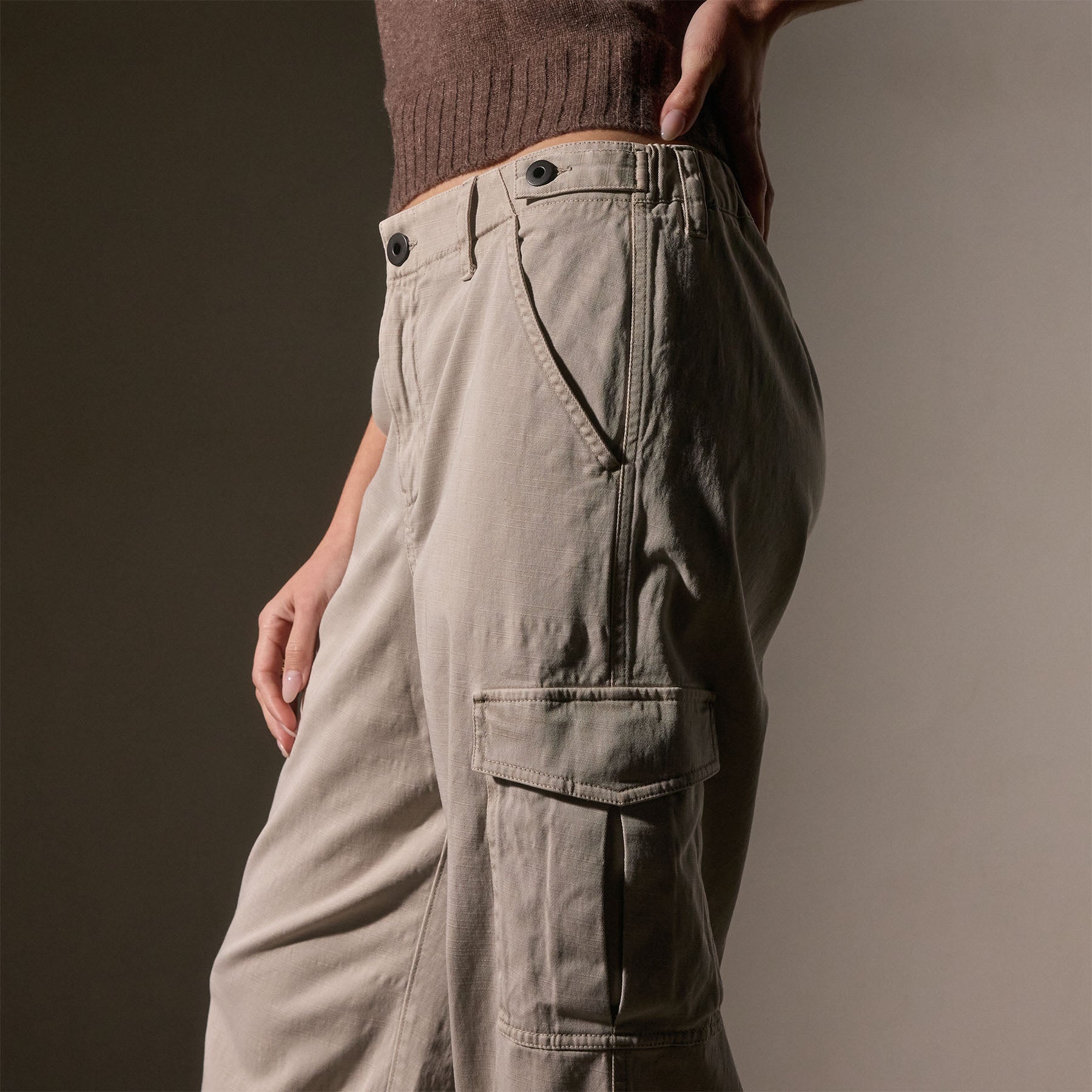 Military Style Cotton Slub Cargo Pants for Men - Salt Pigment Wash | Tactical Workwear & Outdoor Adventure Pants