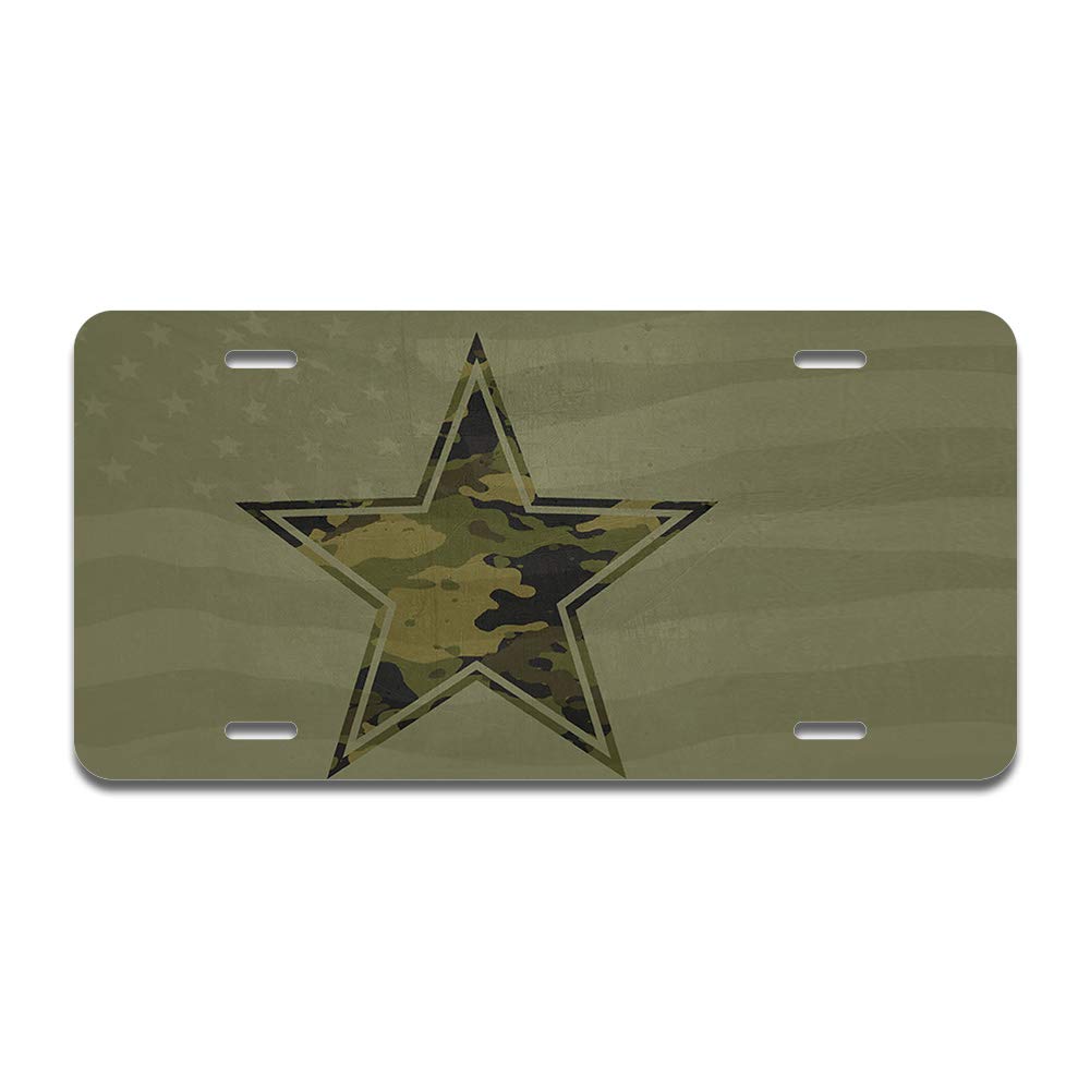 SignMission Army Star Aluminum License Plate 12