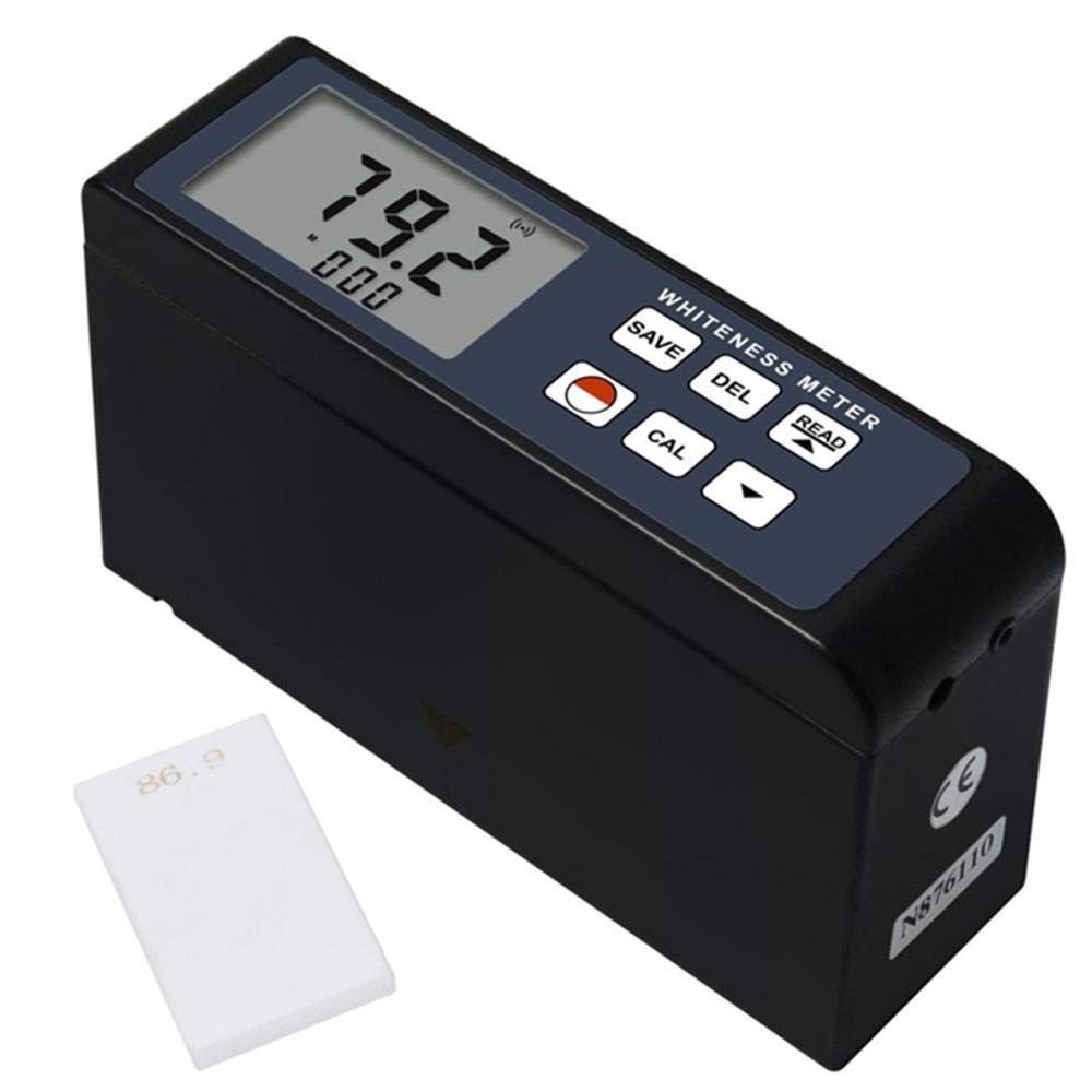 Digital Whiteness Meter Tester 0-120° Measurement for Paint, Paper, Powder, Salt & Flour | Portable Handheld Device with Aluminum Case | Perfect for Quality Control in Manufacturing, Food Processing & Laboratory Testing