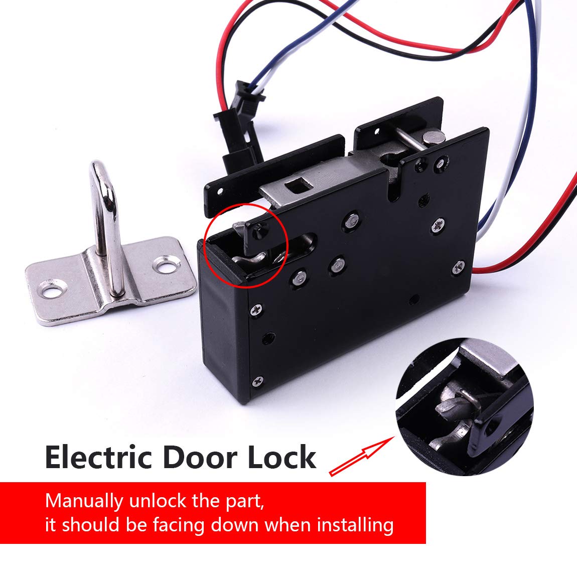 ATOPLEE 12V Electronic Cabinet Lock - Heavy Duty Carbon Steel Solenoid Lock for Drawers, Cabinets & Lockers (56x43x15mm) | Secure Home Office, Retail & Storage Spaces