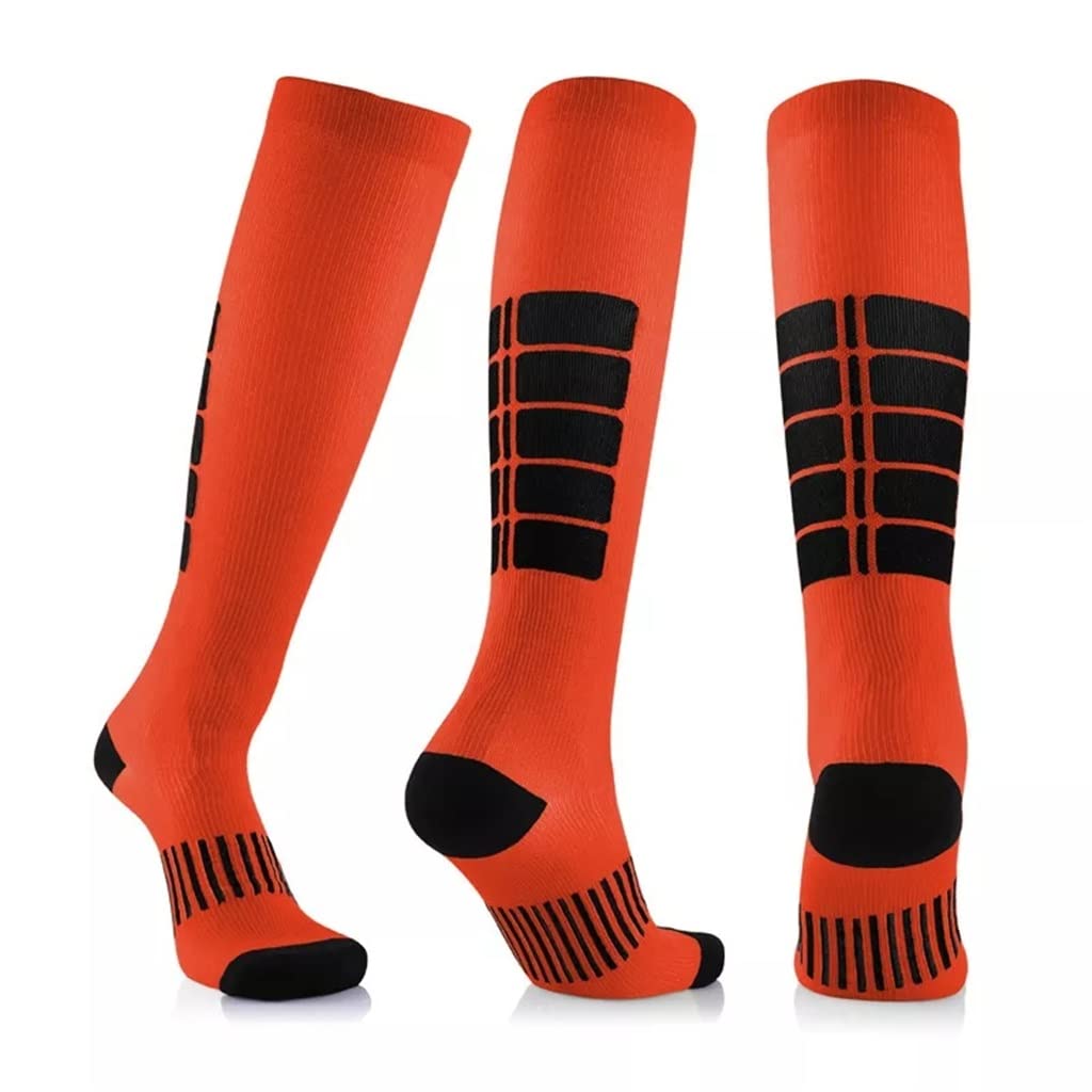 BFTGS 20-30 mmHg Compression Stockings for Men - Thigh High Sports Socks with Arrow Pattern for Running, Cycling & Outdoor Activities (Color 5, Size S-M) - Improve Circulation & Reduce Leg Fatigue