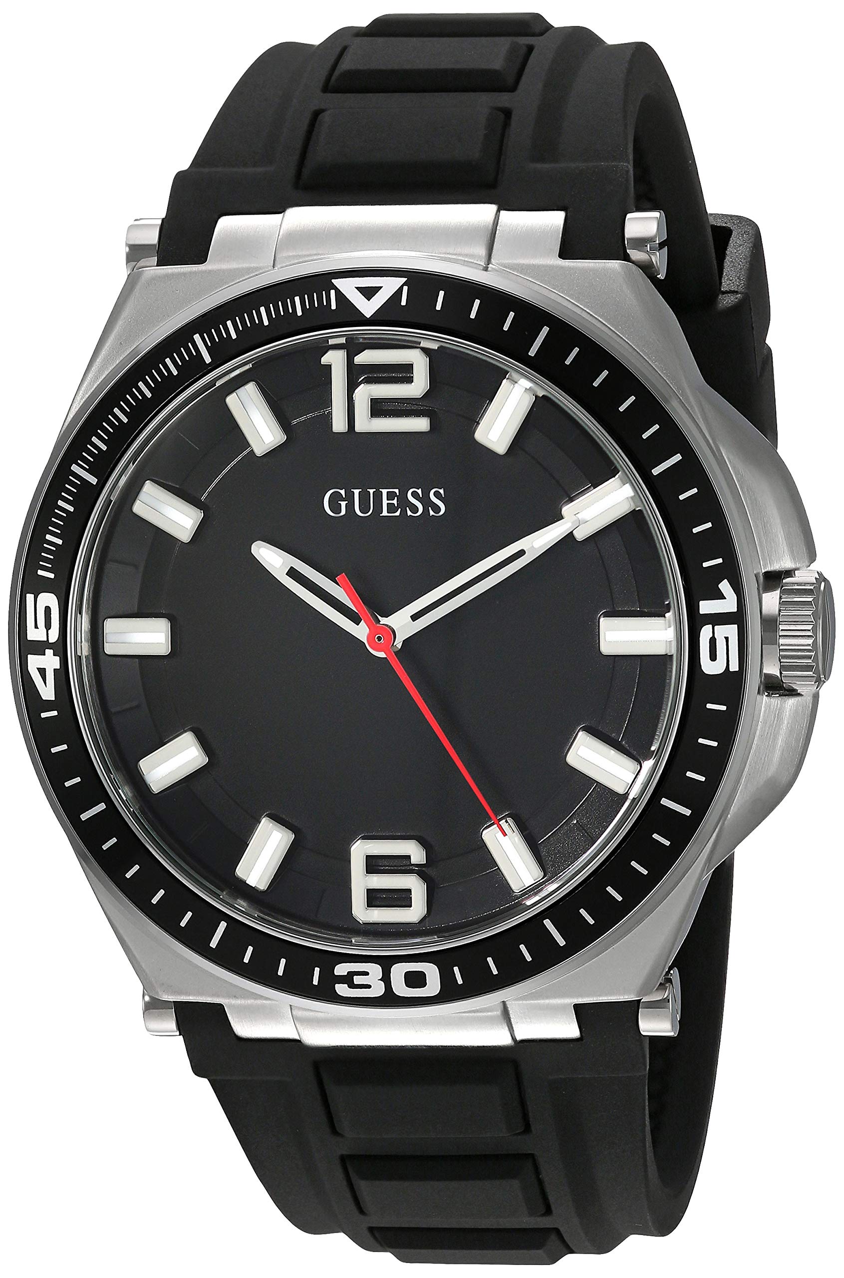 GUESS Men's 43mm Stainless Steel Chronograph Watch with Date - Water Resistant, Fashion Dress Watch for Business, Casual & Formal Occasions