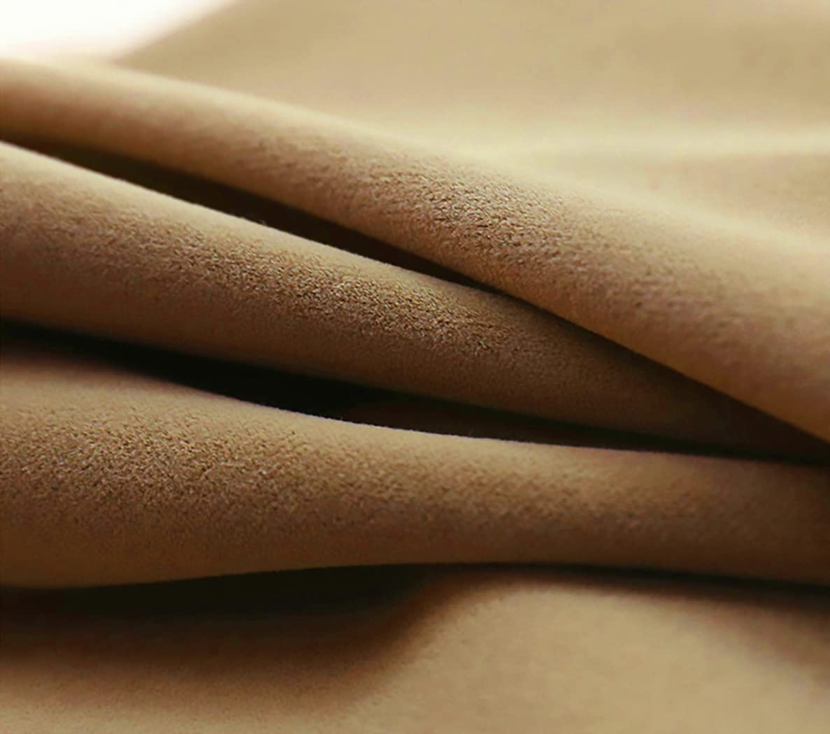 90% Blackout Velvet Curtains for Bedroom & Living Room - Thermal Insulated Energy Saving Window Drapes with Grommet Top, Set of 2 Panels (Brown, 120
