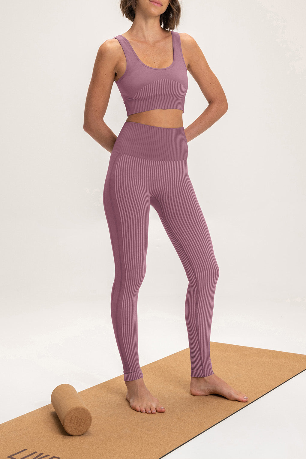 Seamless Rib Multifunctional Leggings - High Waist Yoga Pants for Women, Stretchy Workout Tights, Comfortable Lounge & Running Leggings - Perfect for Yoga, Gym, Travel & Everyday Wear
