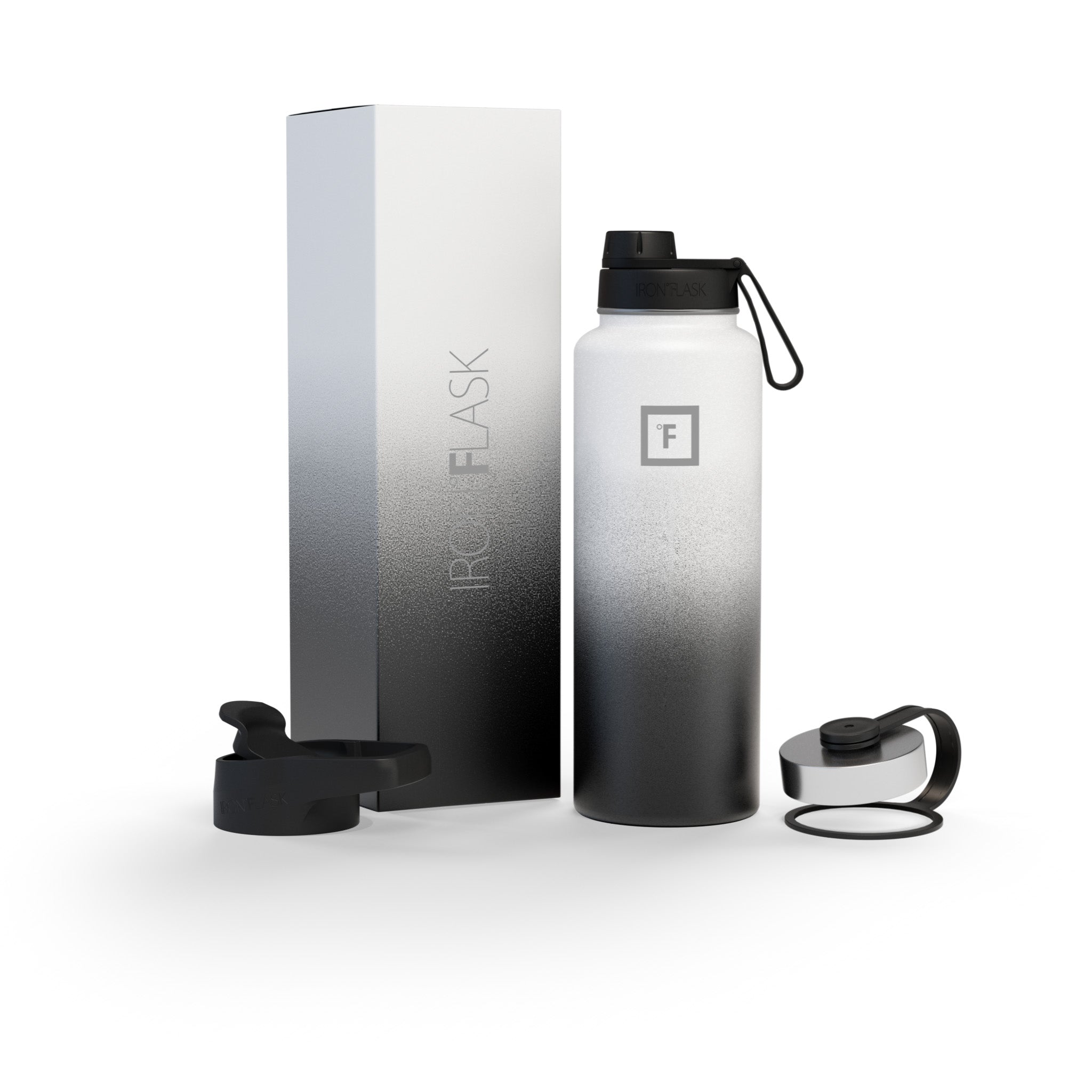 40 Oz Wide Mouth Water Bottle with Spout Lid - Leak Proof Stainless Steel Insulated Water Bottle for Gym, Hiking & Outdoor Activities