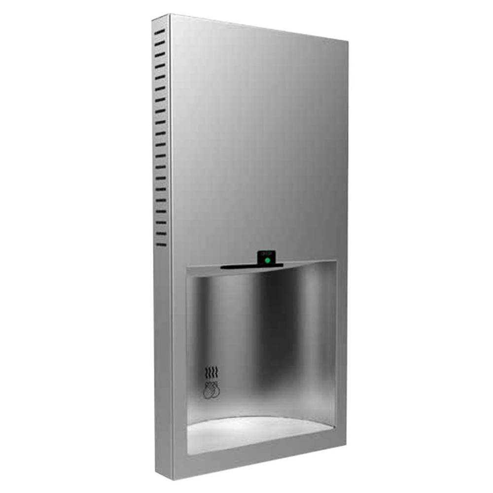 Bobrick B3725 230V TrimLine Series Automatic Hand Dryer - Stainless Steel Recessed Mount - Silver Finish | Ideal for High-Traffic Restrooms, Hospitals & Commercial Spaces