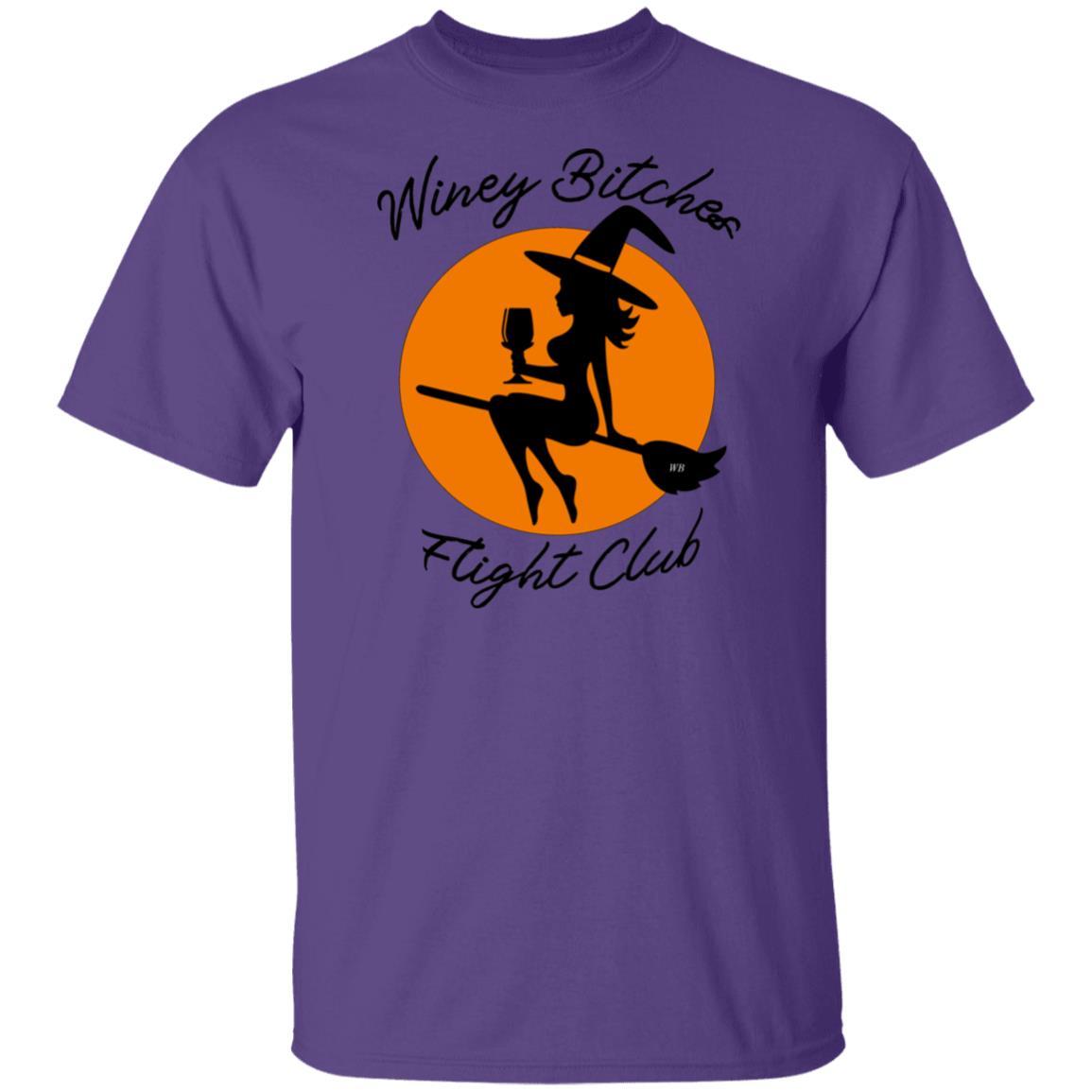 WineyBitches.Co Ultra Soft Cotton T-Shirt - Winey Bitches Flight Club Graphic Tee for Women | Perfect for Casual Wear, Girls Night Out & Wine Tasting Events
