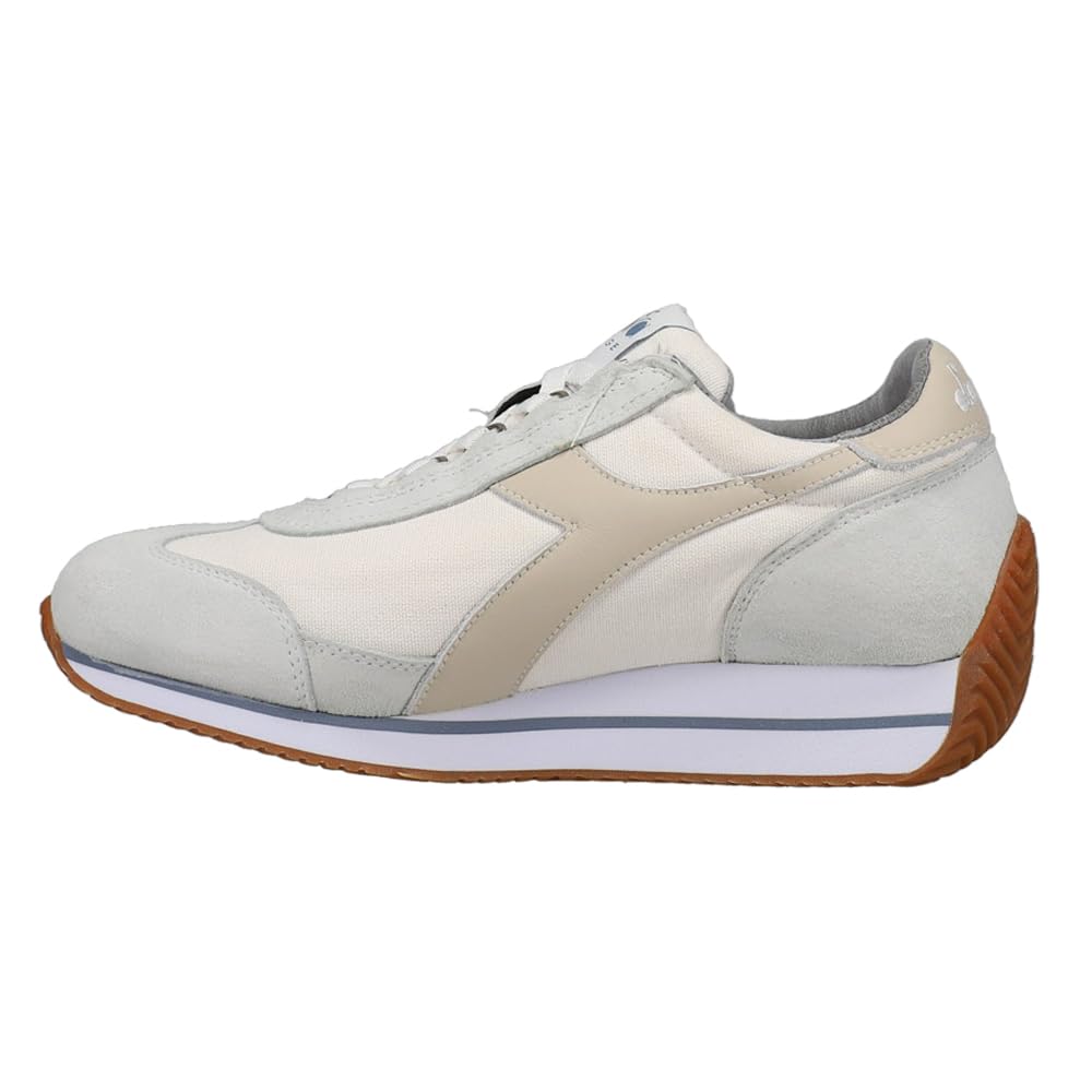 Diadora Women's Equipe H Canvas Sw Evo Lace-Up Sneakers - White Casual Shoes for Walking, Running & Everyday Wear | Comfortable Athletic Fashion Sneakers