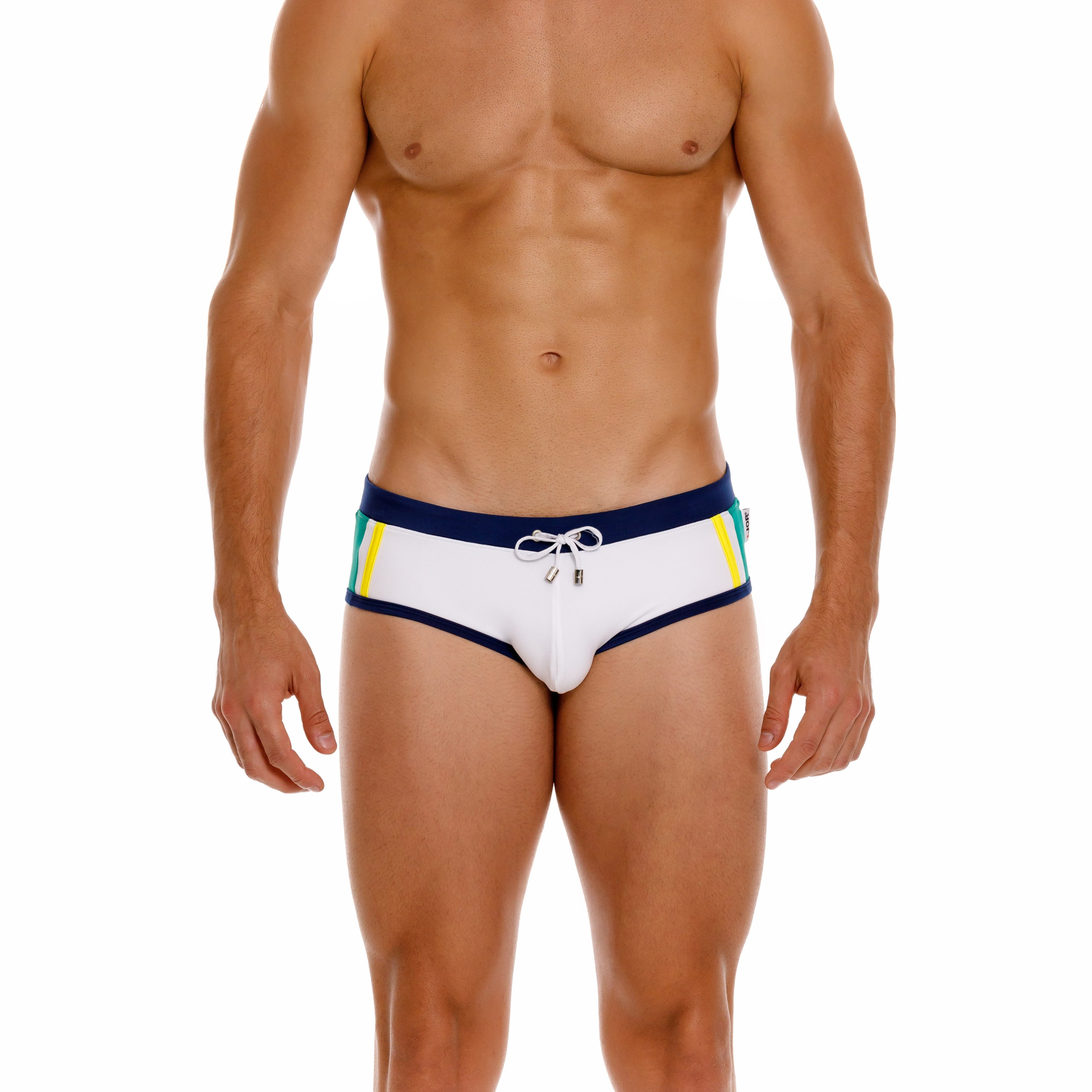 JOR Canarias Men's Swim Briefs - White - Comfortable & Stylish Swimwear for Beach, Pool & Vacation