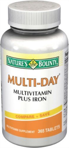 Nature's Bounty Multivitamin with Iron - 365 Tablets (2 Pack) | Daily Immune Support & Energy Booster for Women & Men | Perfect for Active Lifestyles & Overall Wellness