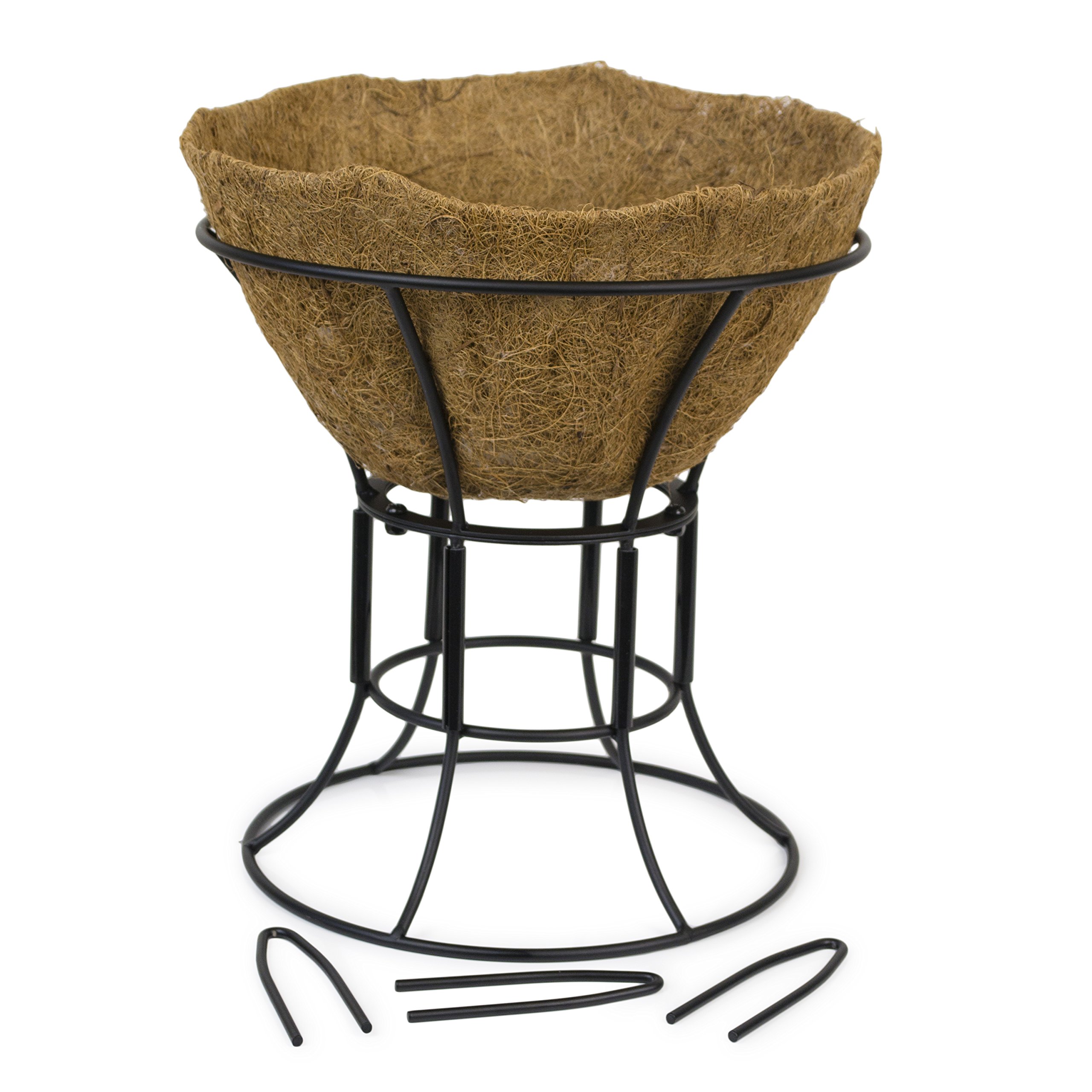 Sturdy Metal Hose Guide Plant Stand for Garden, Yard, and Outdoor Use - Protects Plants from Hose Damage