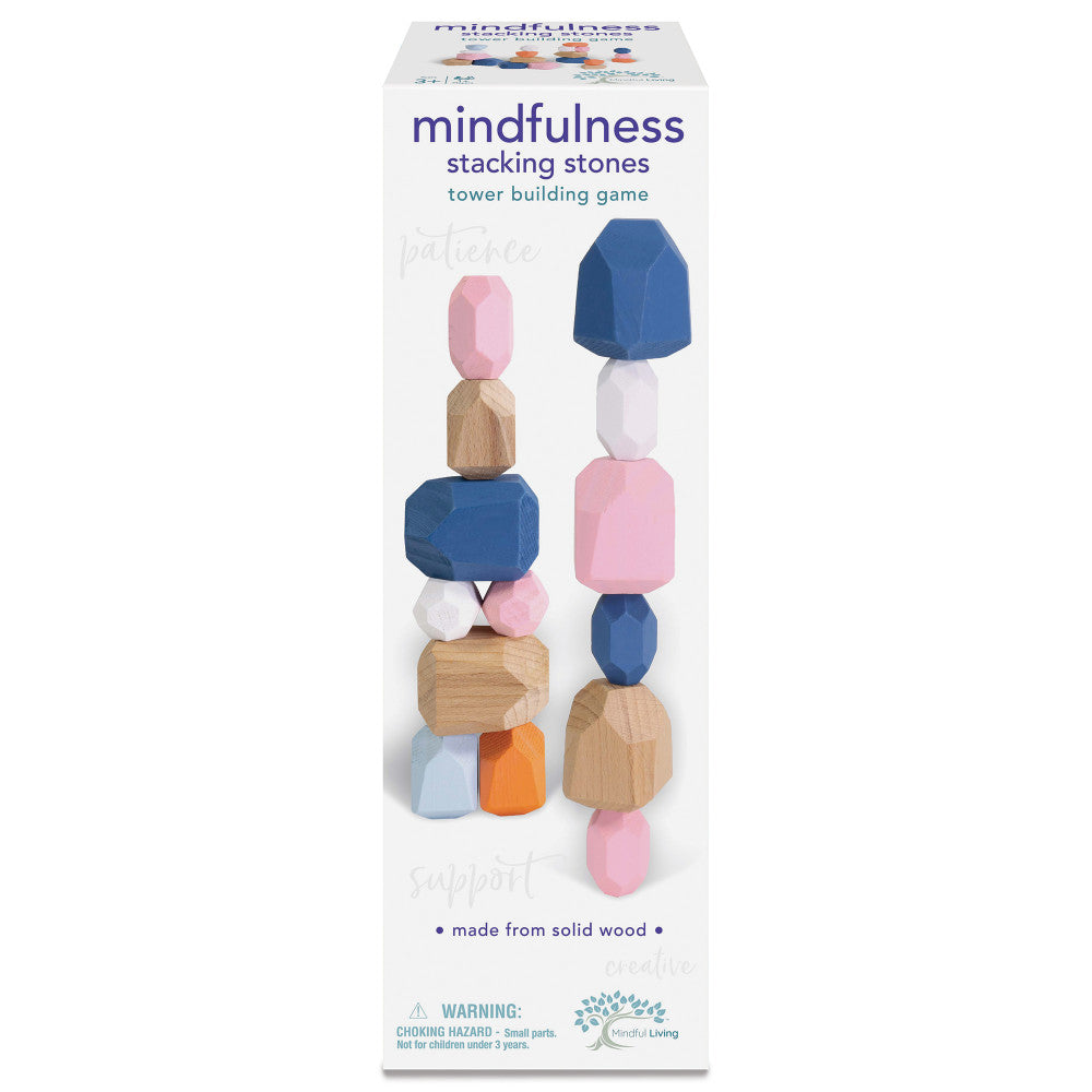 Ambassador Games: Mindful Living Stacking Stones Tower Challenge - Fun Balance Game for Family & Kids - Perfect for Stress Relief, Meditation, and Indoor Party Activities