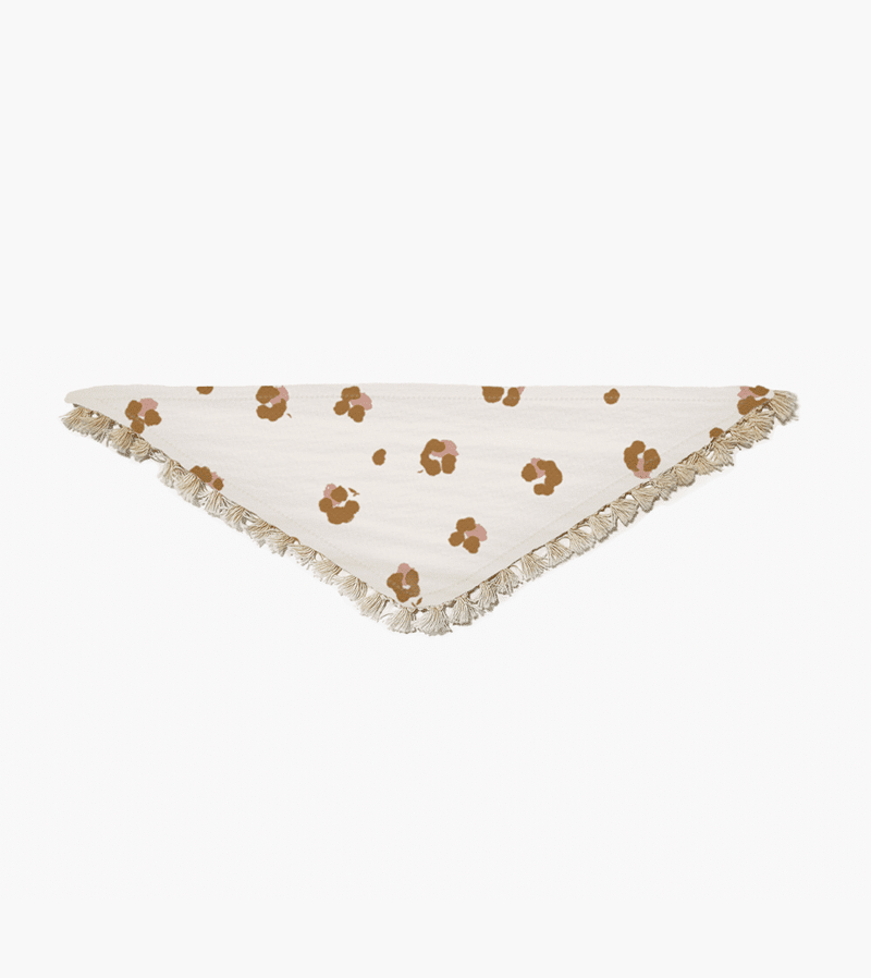 Baby Doll Scarf with Print and Tassel - Soft Cream-Colored Accessory for Doll Dressing & Playtime