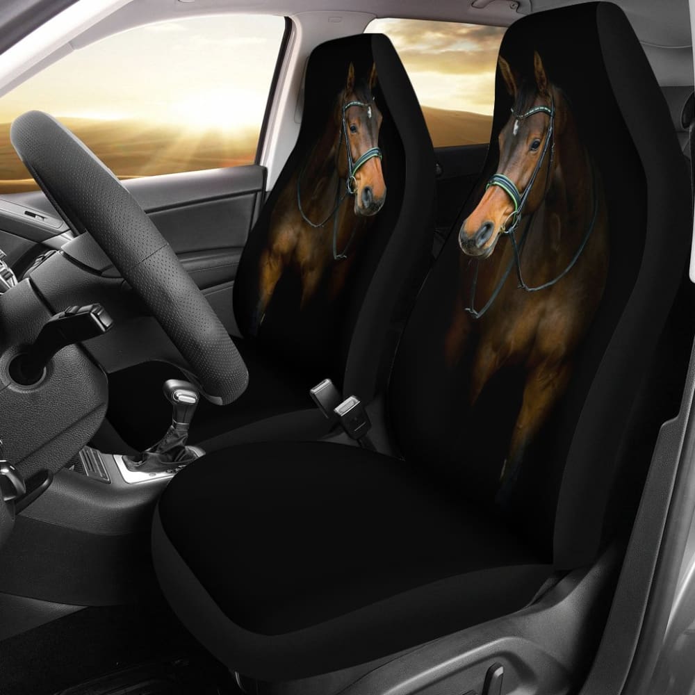 Premium Horse Print Car Seat Covers - Soft & Durable Auto Accessories for Cars, Trucks & SUVs - Unique Gift for Equestrian Lovers (Perfect for Road Trips, Ranch Visits & Horse Show Events)