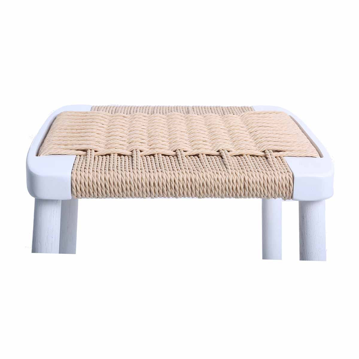 Fitzroy Rattan Bar Stool - Natural Wicker Counter Height Stool with Cushion - Perfect for Kitchen Island, Breakfast Nook & Outdoor Patio Seating