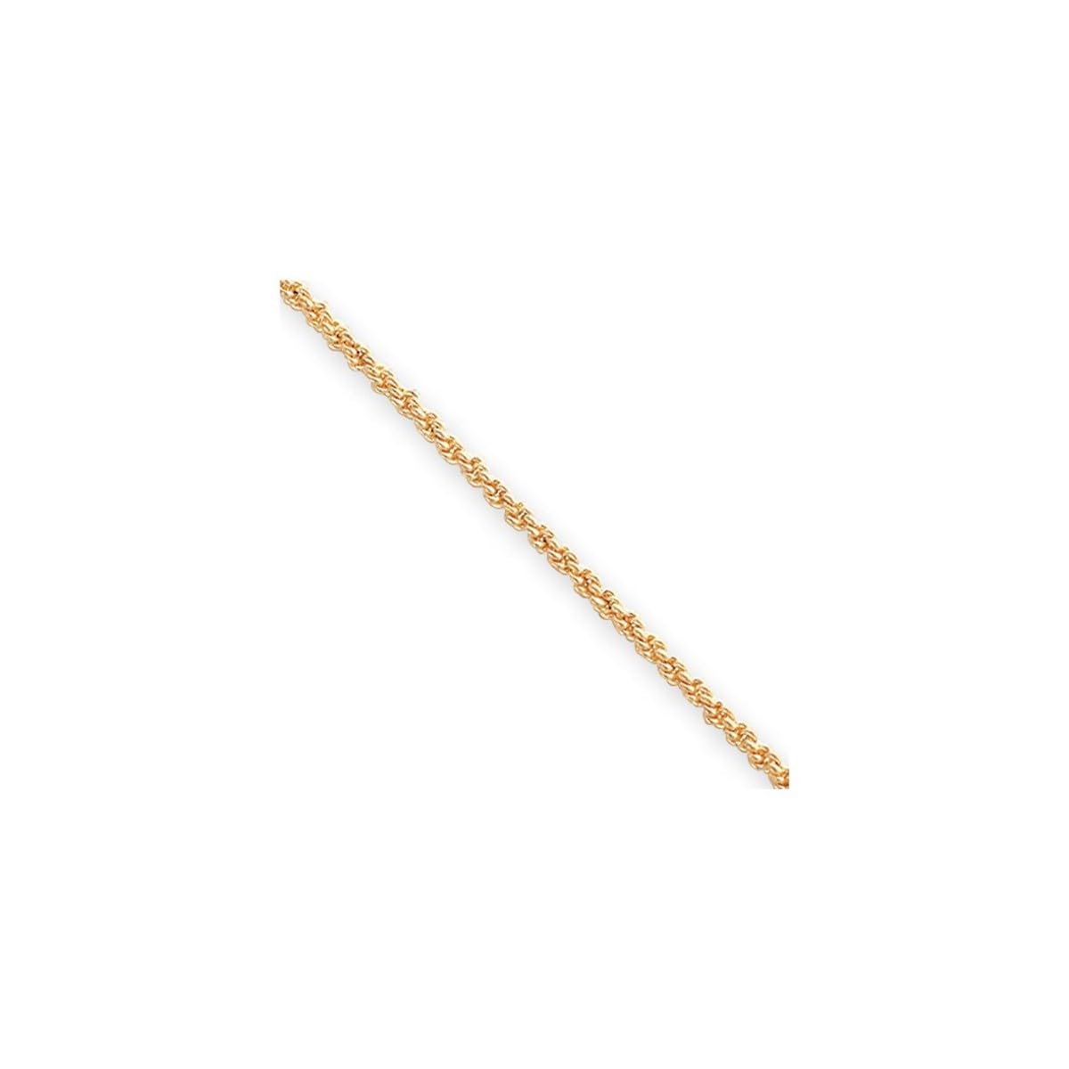 Kelly Waters 2mm Gold Plated French Rope Chain Necklace for Women - Solid Polished Lobster Claw Closure - 18/20/24 Inch Length Options - Elegant Jewelry for Daily Wear, Parties & Special Occasions