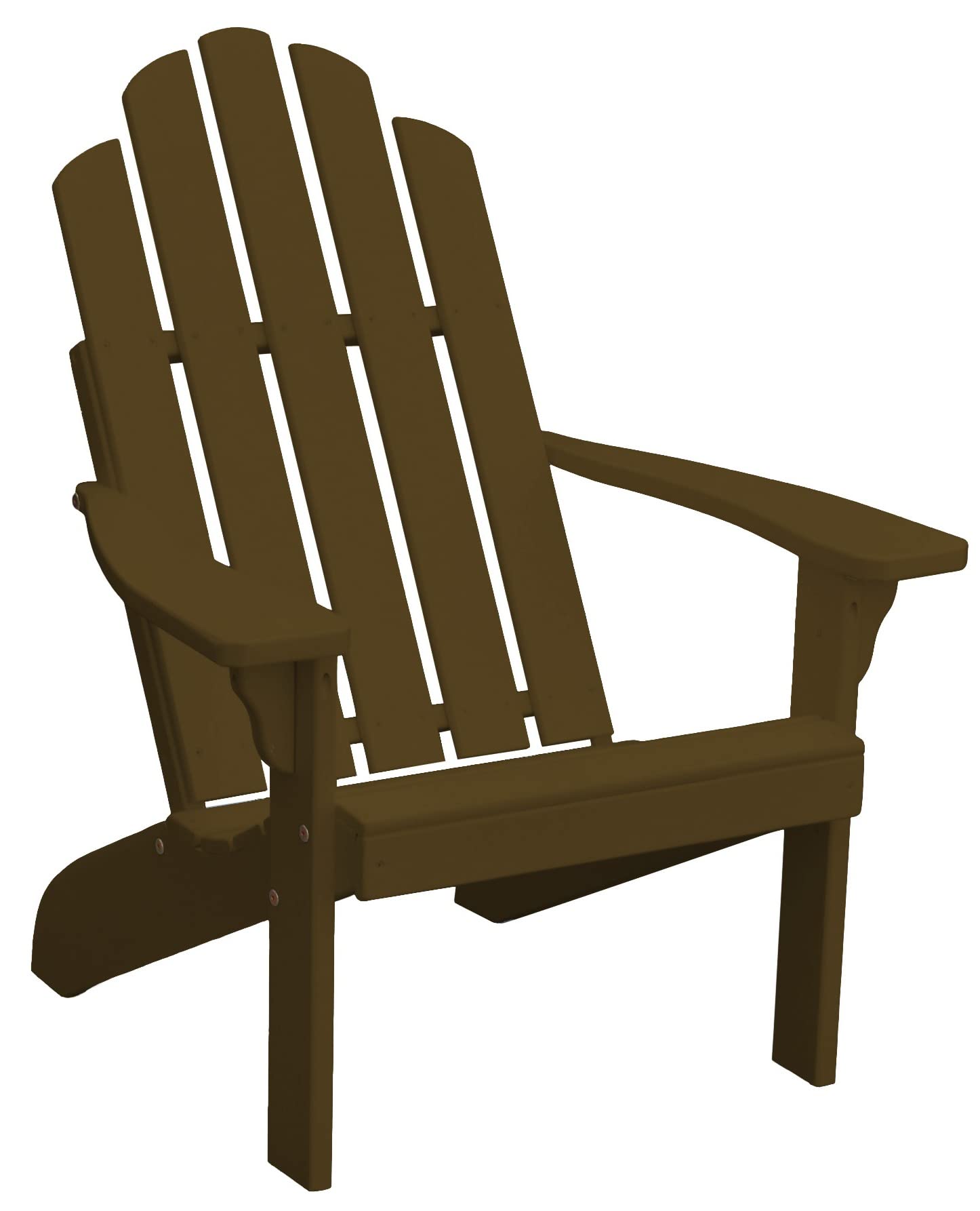 Premium Pine Wood Adirondack Chair - Handcrafted Outdoor Furniture for Patio, Garden & Poolside Relaxation - Comfortable & Durable Coffee Brown Kennebunkport Style - Perfect for Backyard, Deck & Beach House