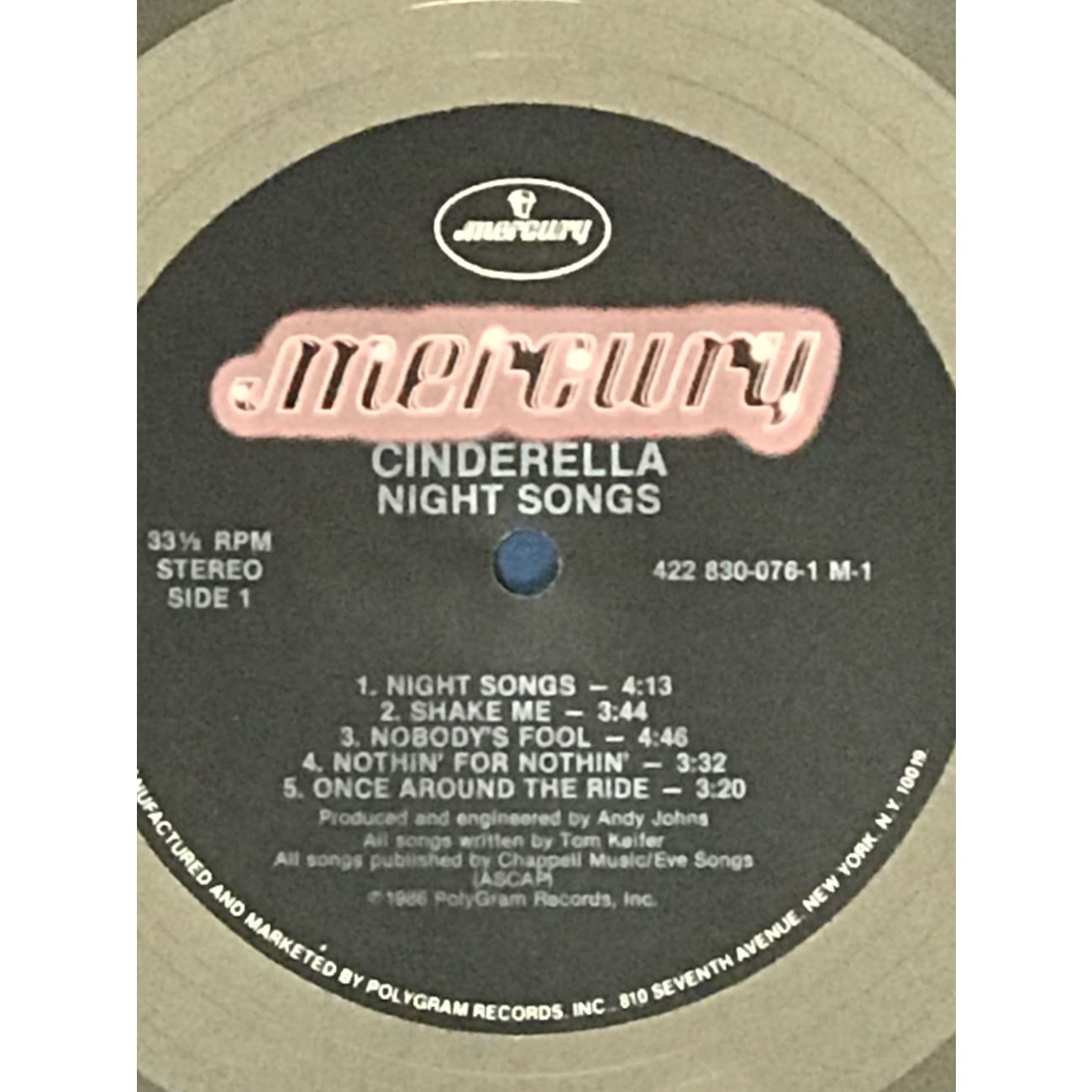 Cinderella Night Songs RIAA 2x Multi Platinum Album Award - Perfect for Music Collectors, Disney Fans & Award Display