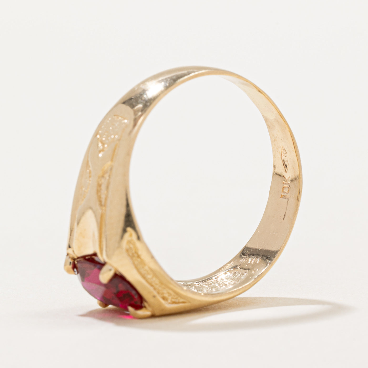 1.00ct Synthetic Ruby Cocktail Ring for Women - Size 9 | Elegant Statement Jewelry for Parties, Weddings & Special Occasions