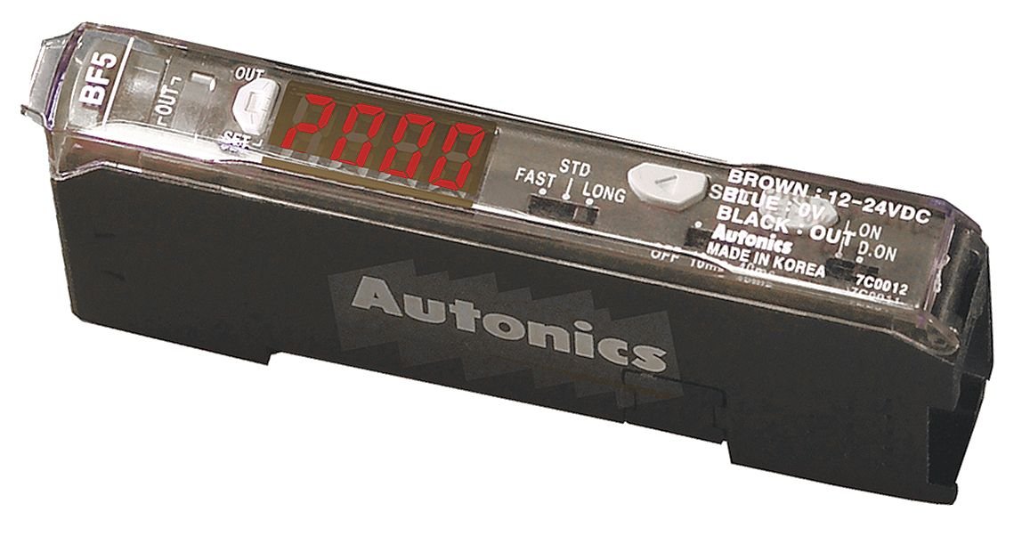 Autonics BF5R-S1-N Fiber Optic Amplifier with Auto Tune | NPN Output | 12-24VDC | Single-Display Sensor | Industrial Automation Equipment for Conveyor Systems & Packaging Machines