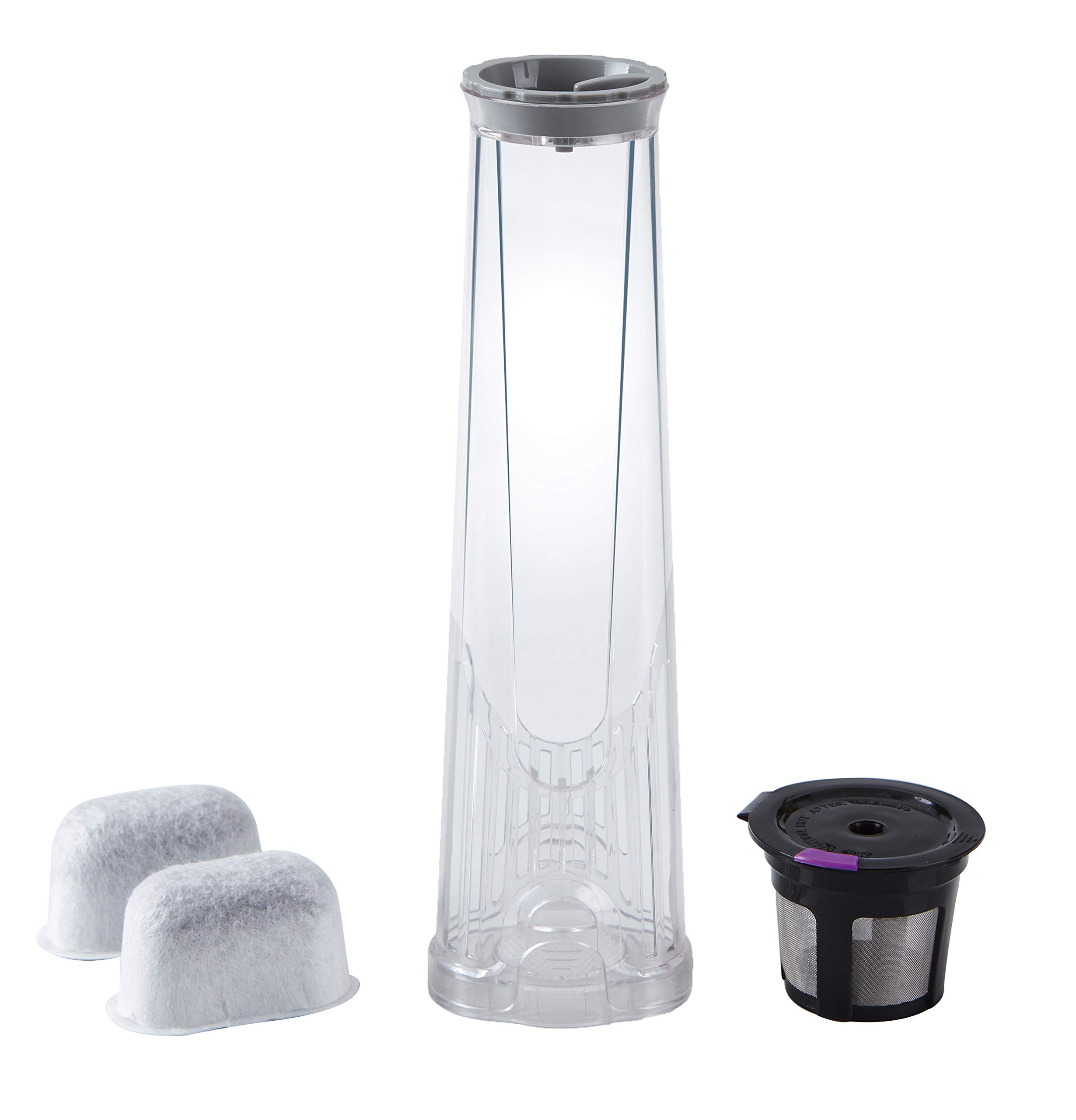 Keurig 2.0 Water Filter Replacement Kit - 2 Charcoal Filters & 1 Reusable K Cup - Tall Handle Design (8.15inch) - Perfect for Coffee Makers & Home Brewing