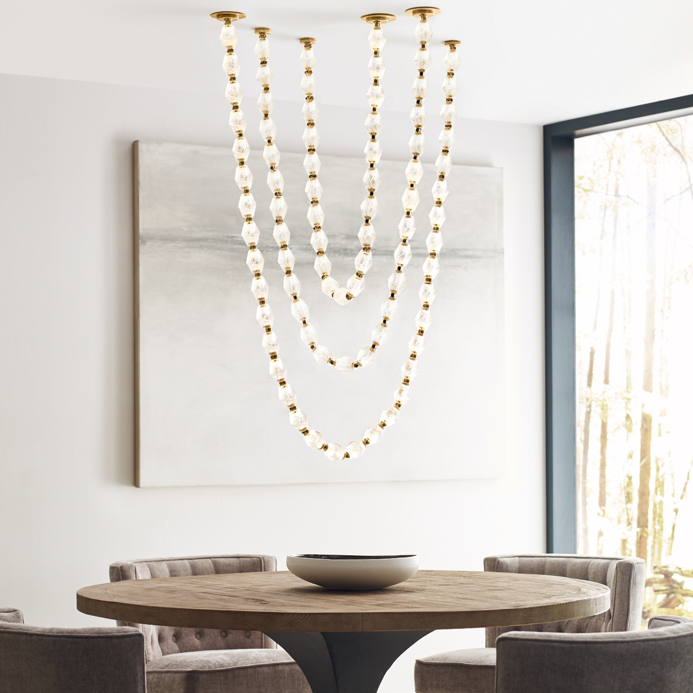 Elegant Dolce Crystal Chandelier - Modern Luxury Ceiling Light Fixture for Dining Room, Living Room & Bedroom Decor