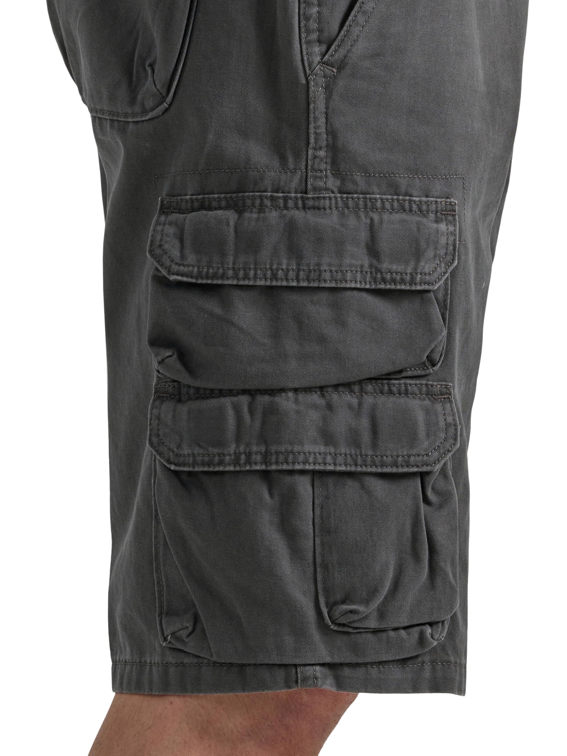 Wrangler Authentics Men's Premium Twill Cargo Shorts - Comfortable Casual & Outdoor Wear for Summer, Hiking, Travel, and Everyday Use