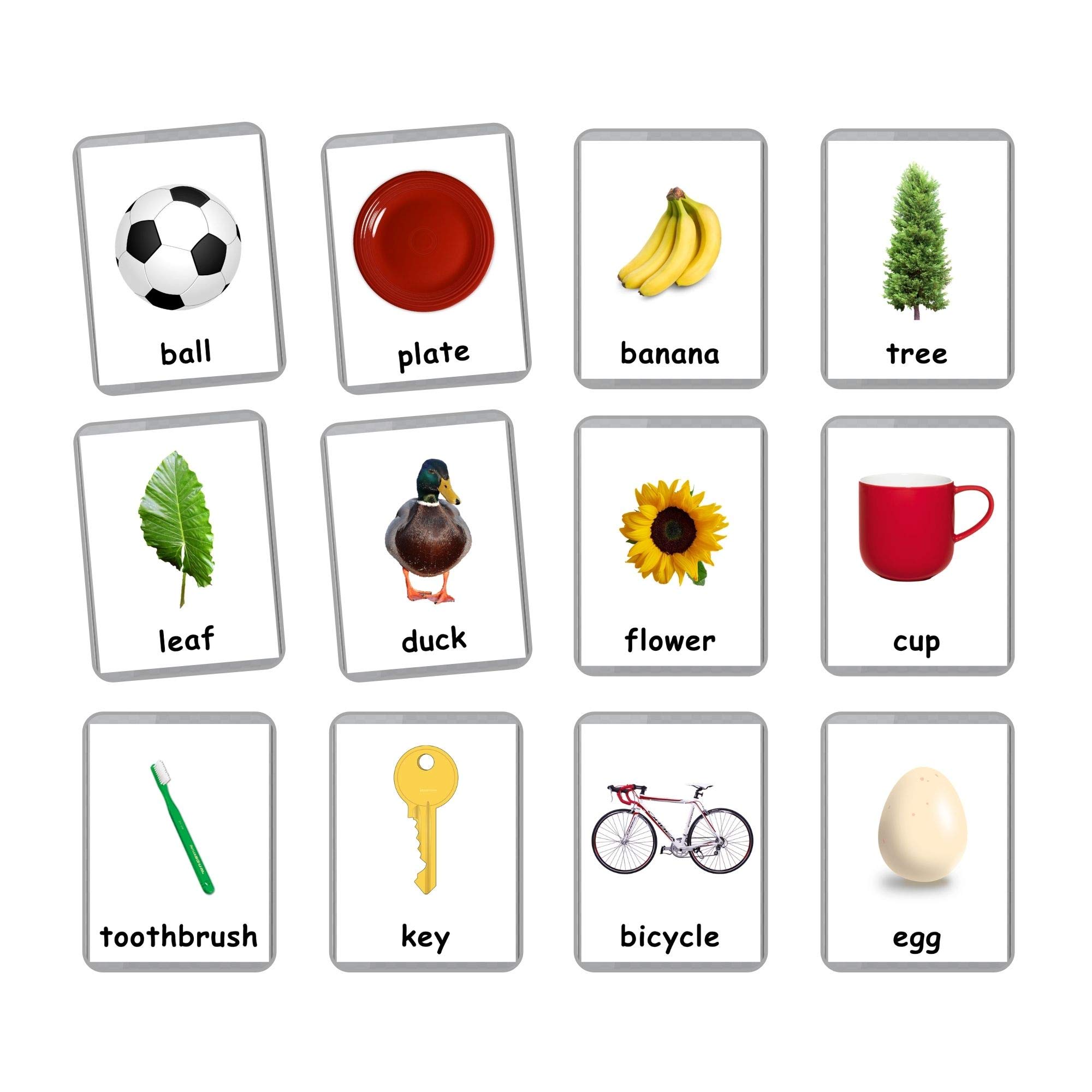 First Words Flash Cards - 48 Baby Learning Cards for Early Education & Homeschooling | Multilingual English-Kannada Flashcards | Toddler Educational Toys for Language Development | Perfect for Preschool, Montessori & Home Learning Activities