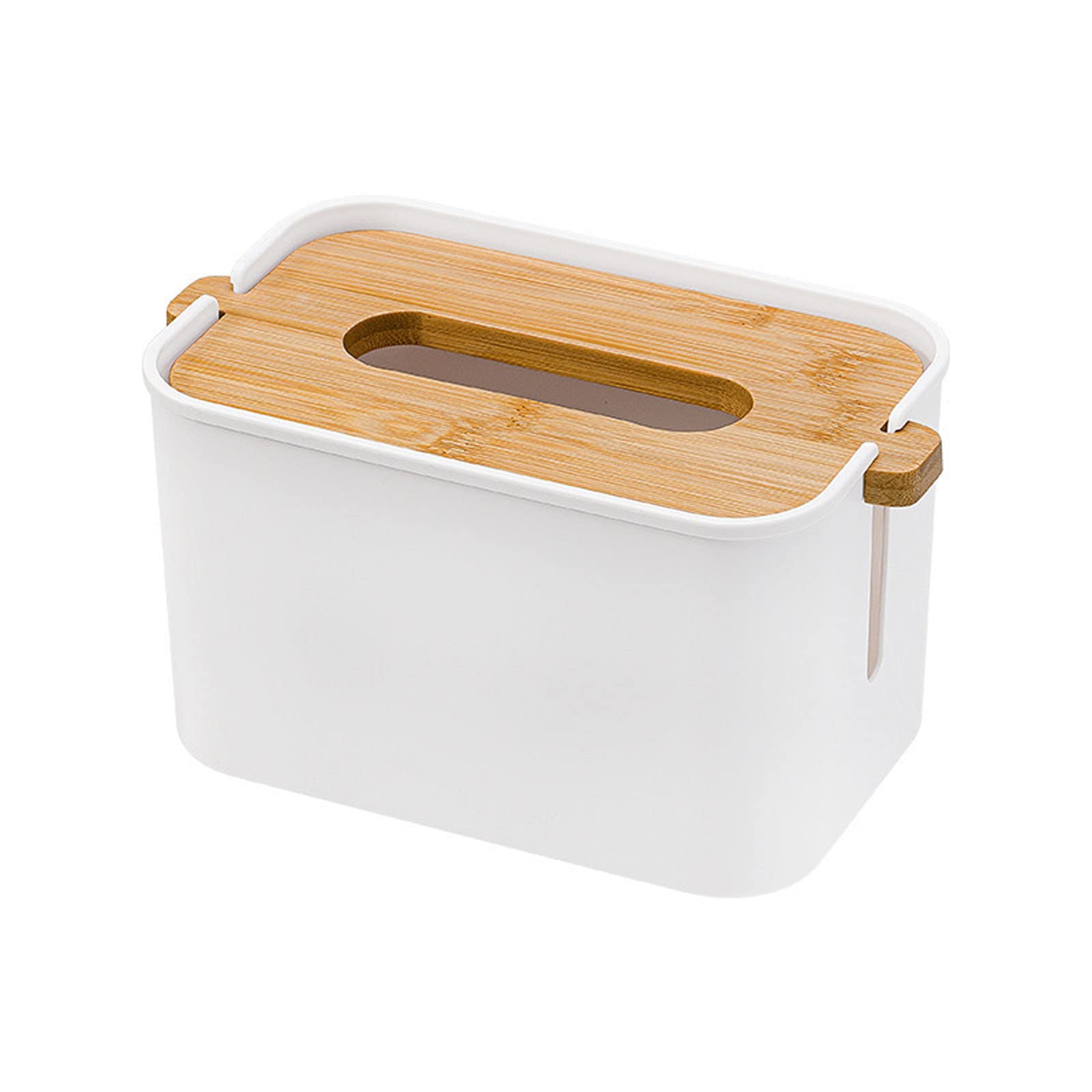 Lift Tissue Box for Living Room & Coffee Table - Convenient Pumping Paper Holder with Divided Glass Container | Perfect for Home, Office, and Dining Room Use