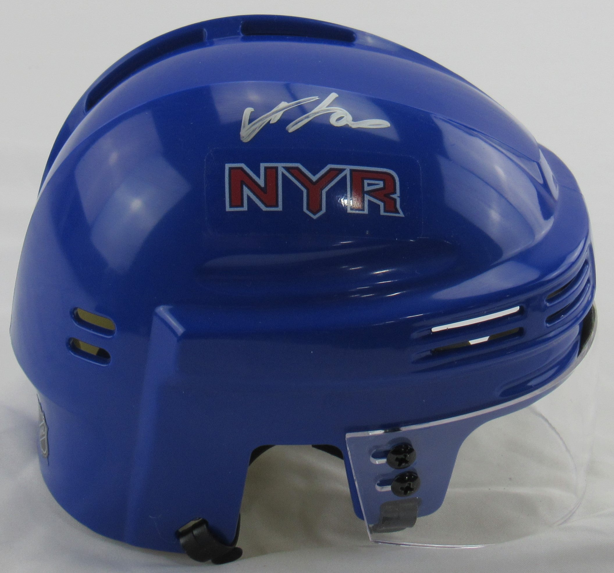 Adam Fox Autographed New York Rangers Blue Mini Helmet with Fanatics Hologram - NHL Collectible, Hockey Memorabilia Gift for Fans, Office & Man Cave Display