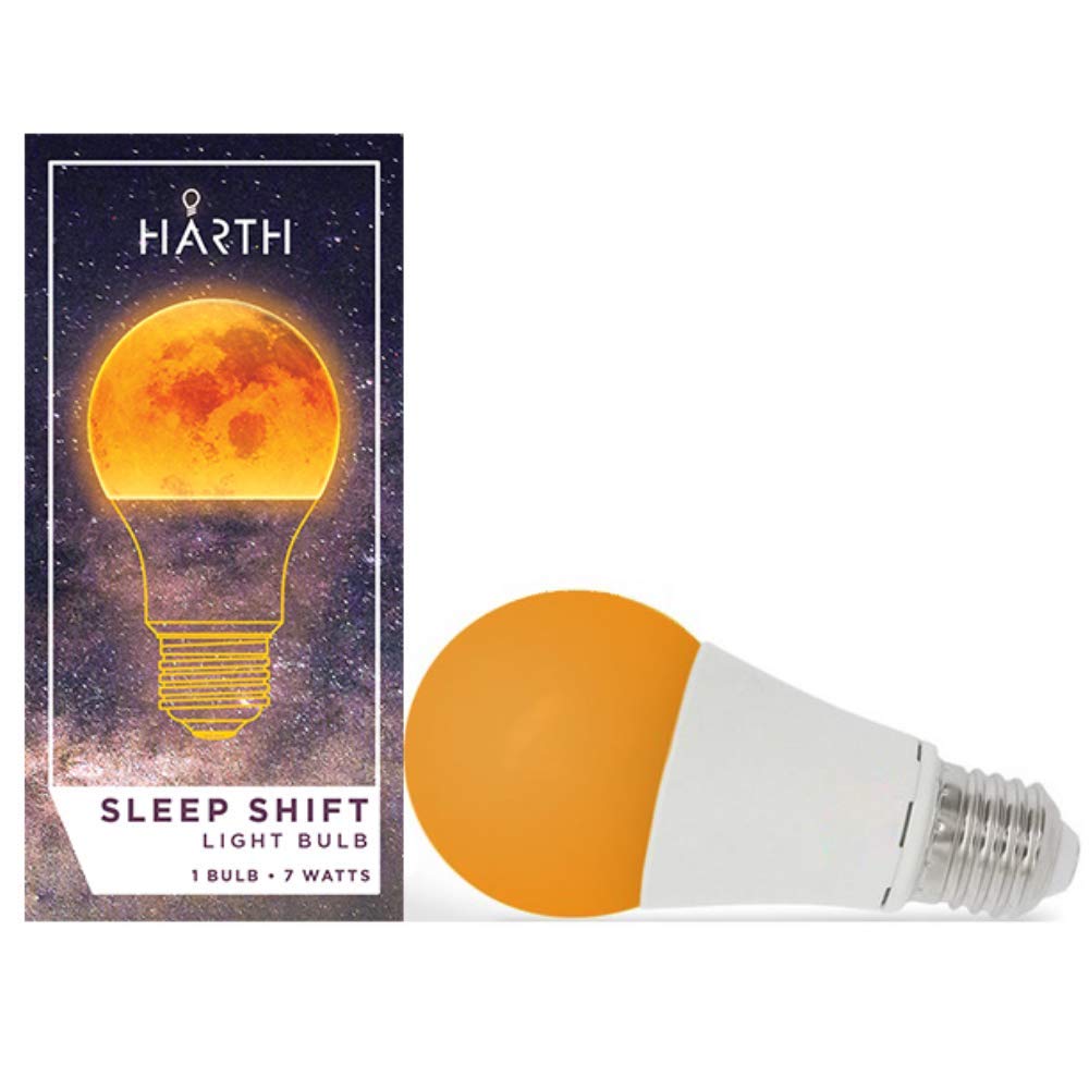 Sleep Aid Amber LED Light Bulbs - Blue Light Blocking, 7W E26 Warm White Night Light (60W Equivalent) for Bedroom, Nursery & Kids Room - Creates Soothing Ambience for Better Sleep & Relaxation