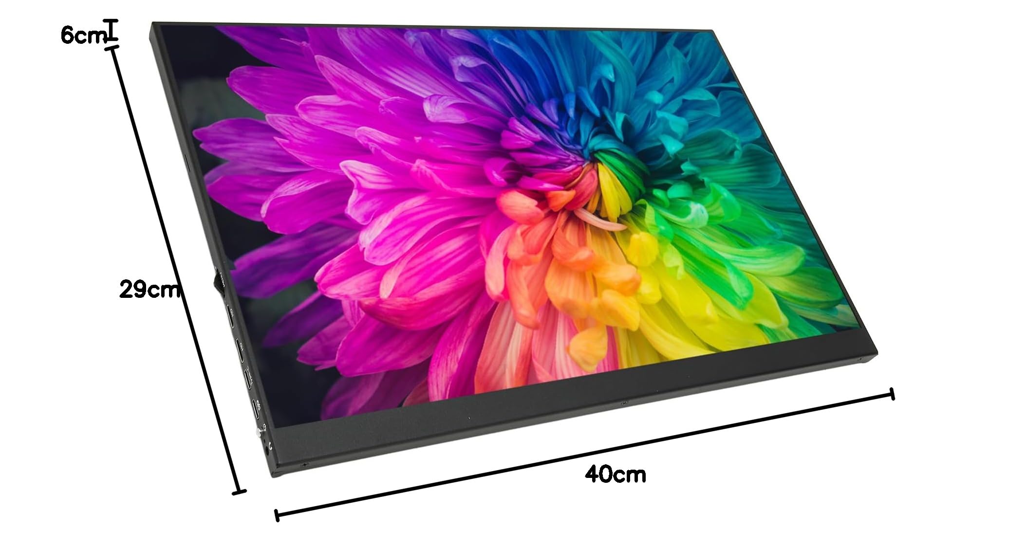 KIMISS 16 Inch HD Portable Touchscreen Monitor - 1920x1200 Resolution, 60Hz Refresh Rate, Built-in Dual Speakers, USB-C - for Gaming, Movies & Work | Perfect for Laptop Extensions, Digital Art & Home Office Setup