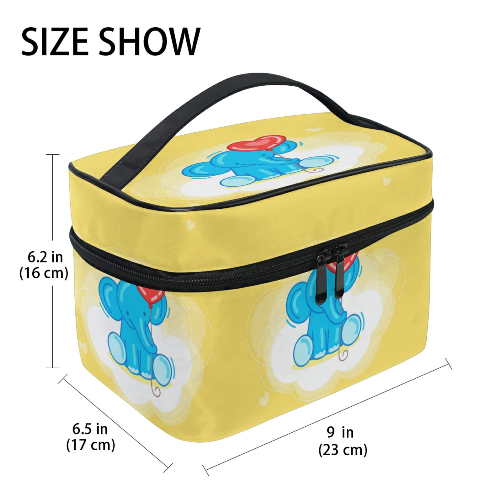 Adorable Elephant Makeup Bag for Women - Cute Baby Shower Gift, Cosmetic & Toiletry Travel Organizer - Perfect for Travel, Bridal Showers & Everyday Use