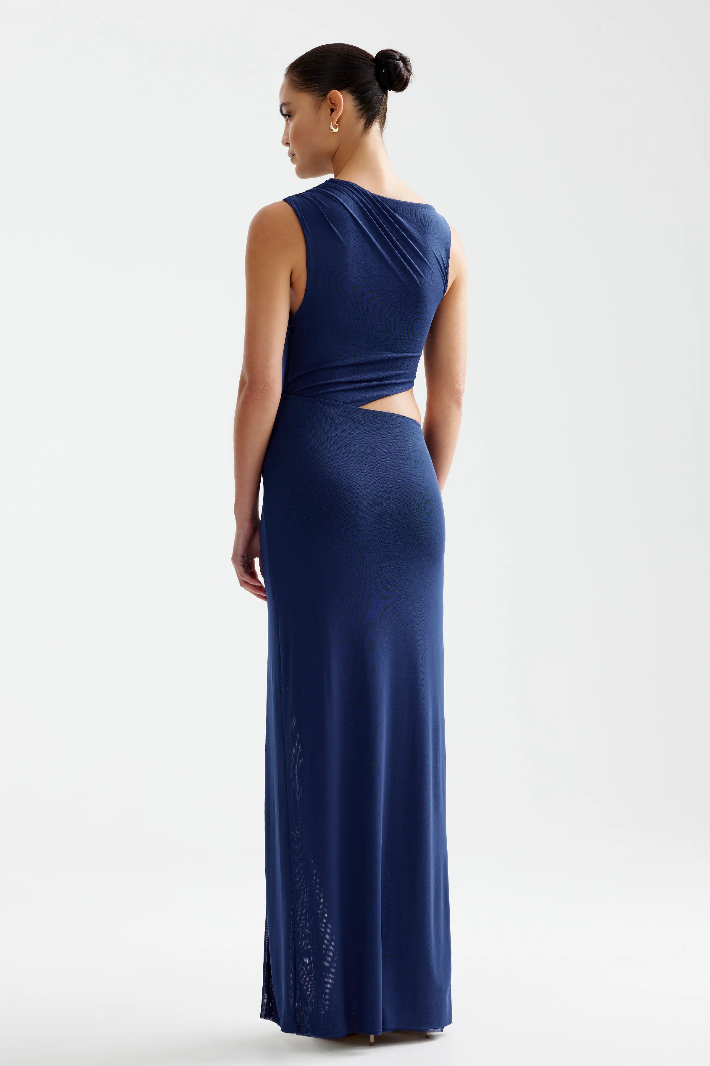 Fiora Women's Navy Blue Dress - Elegant Casual & Party Wear for Summer, Office, and Special Occasions