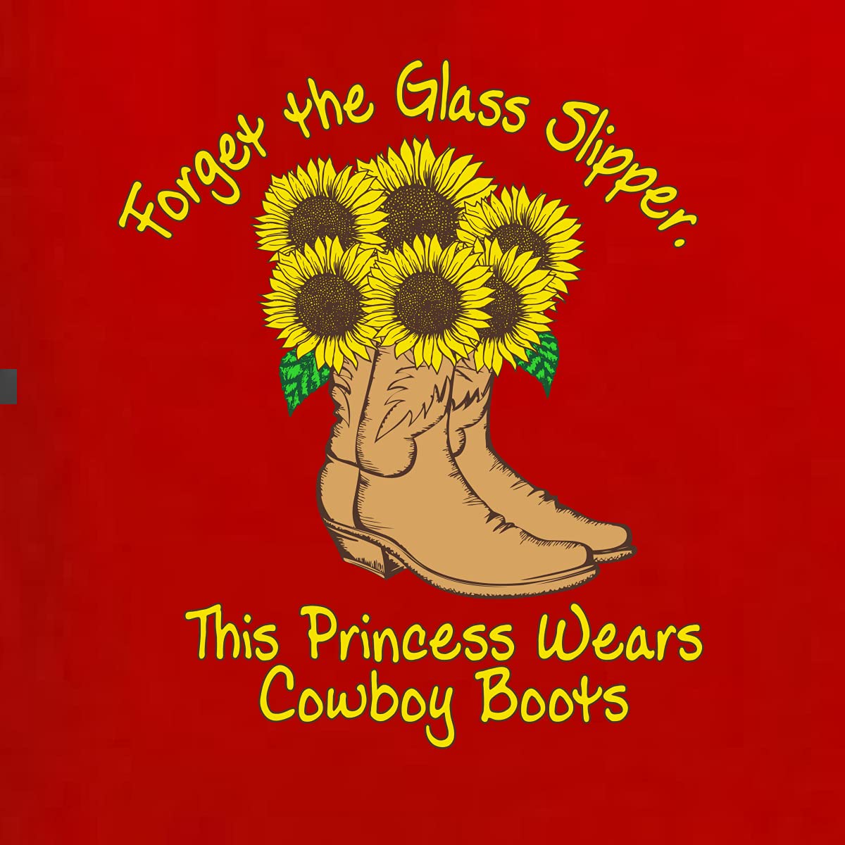 Princess Wears Cowboy Boots Graphic T-Shirt for Women - Trendy Pop Culture Tee for Casual Wear, Concerts & Western Theme Parties