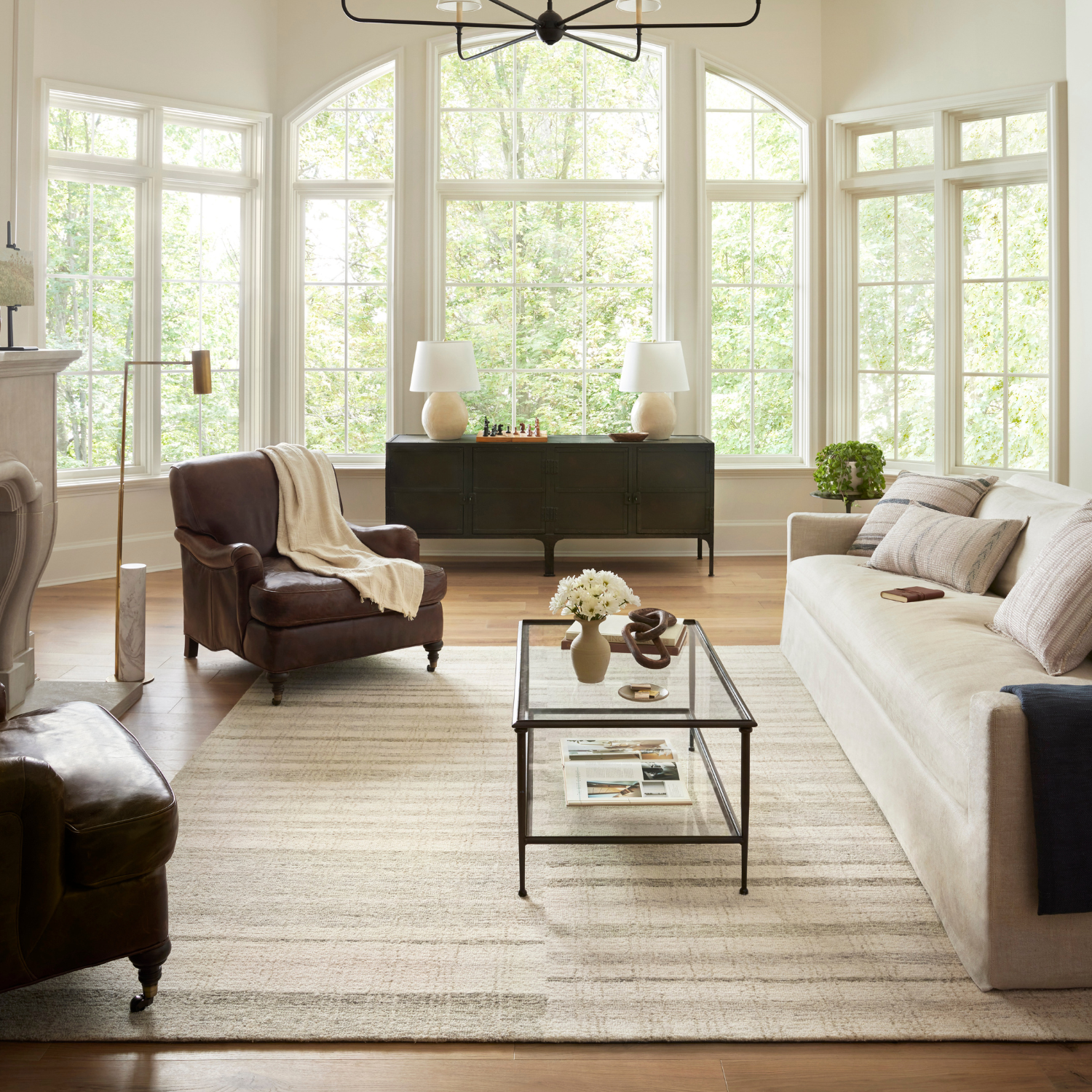 Chris Loves Julia x Loloi Chris Natural/Sage Indoor Area Rug - Soft Bohemian Style for Living Room, Bedroom & Nursery Decor