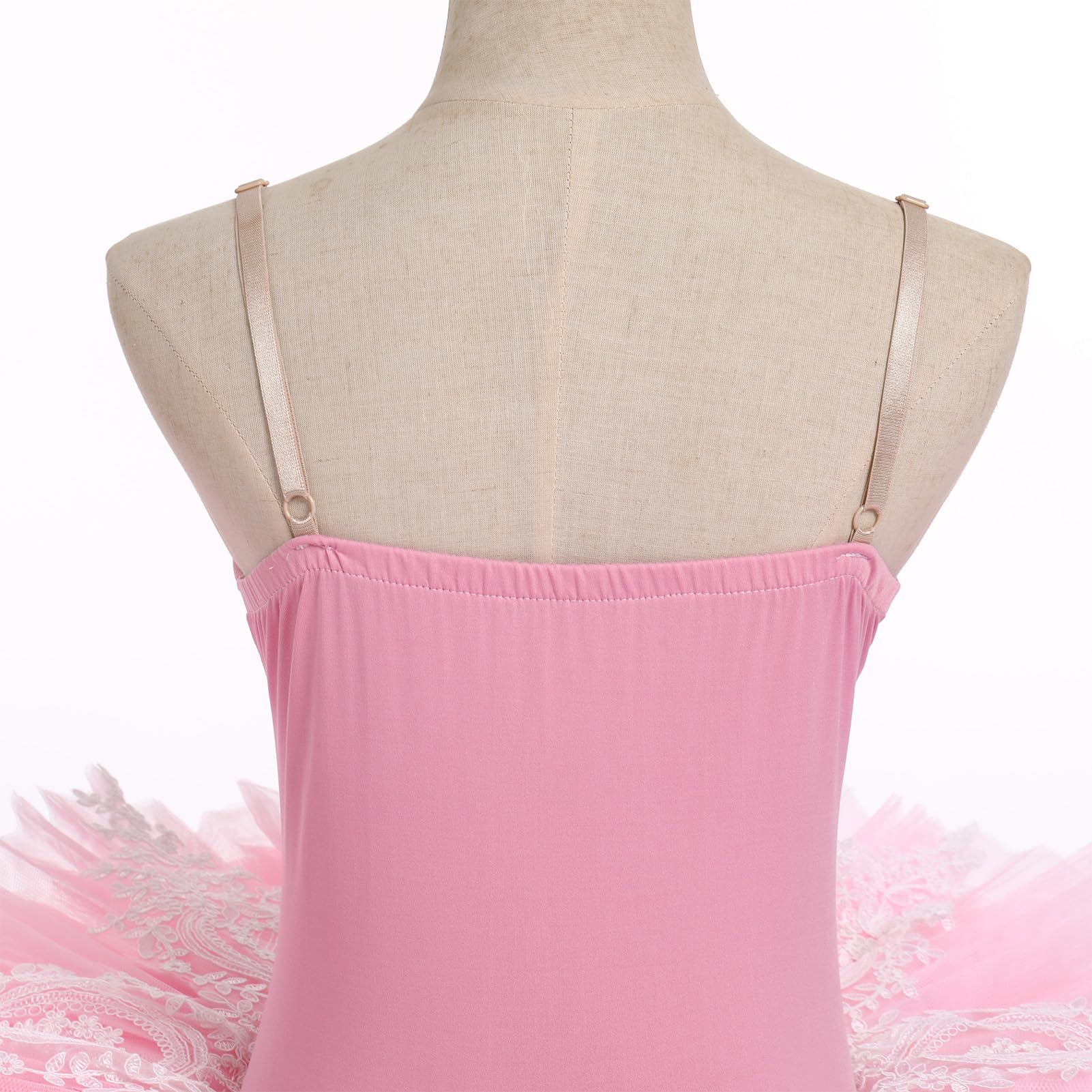 IBAKOM Women's Swan Lake Ballet Tutu Dress - Floral Lace Platter Leotard with Pancake Skirt for Ballerina Performance & Dance Competition | Perfect for Ballet Recitals, Theater Performances, and Dance Photography