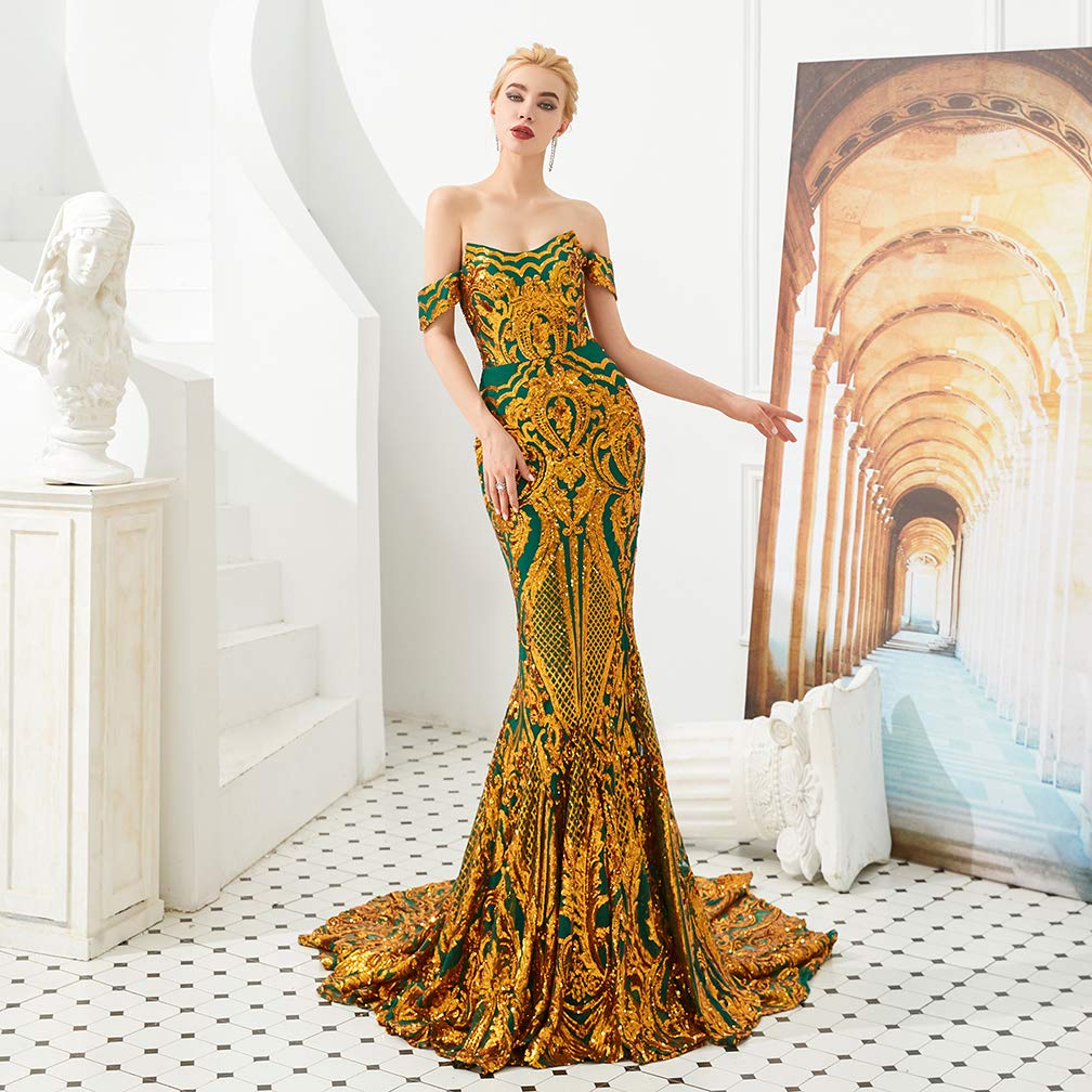 Elegant Mermaid Sequined Prom Dress for Evening Party - Celebrity Red Carpet Gown - Perfect for Homecoming, Prom Night & Formal Events