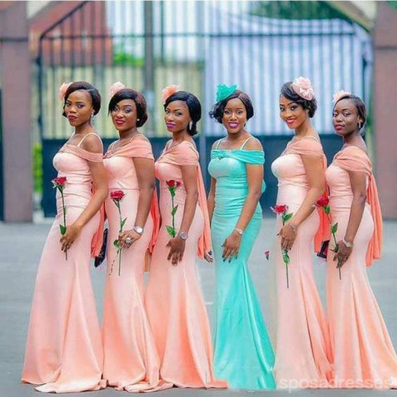 Latest Mermaid Off-Shoulder Long Bridesmaid Dresses - Elegant Wedding Party Gowns for Formal Events & Beach Weddings (Style WG1517)