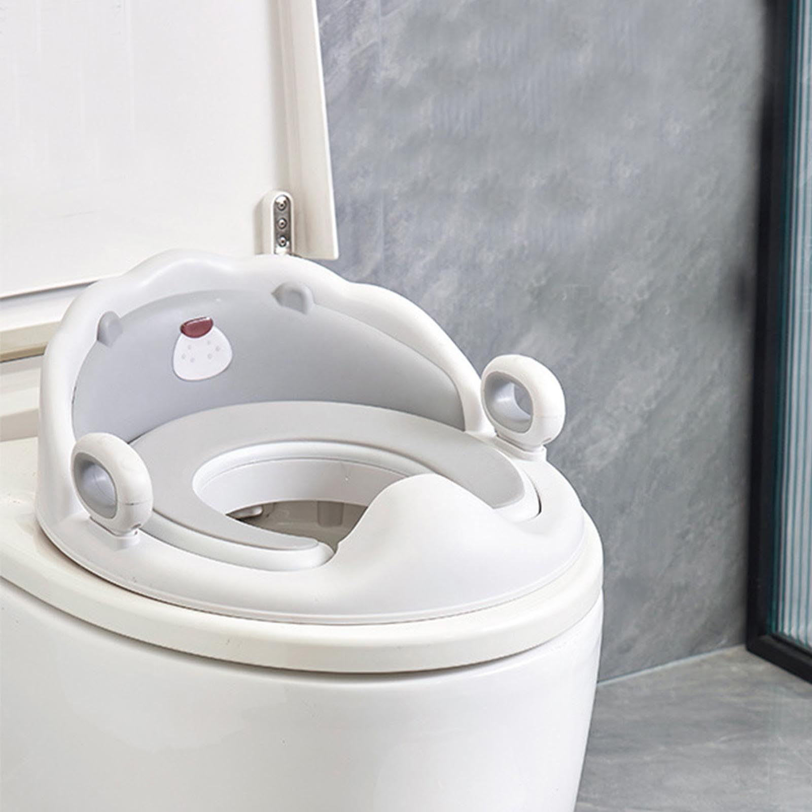 Kids Potty Training Seat with Handles & Non-Slip Base | Adjustable Toilet Seat Attachment with Urine Guard for Toddlers - Perfect for Boys & Girls Learning to Use the Toilet | Ideal for Home, Daycare & Travel Use