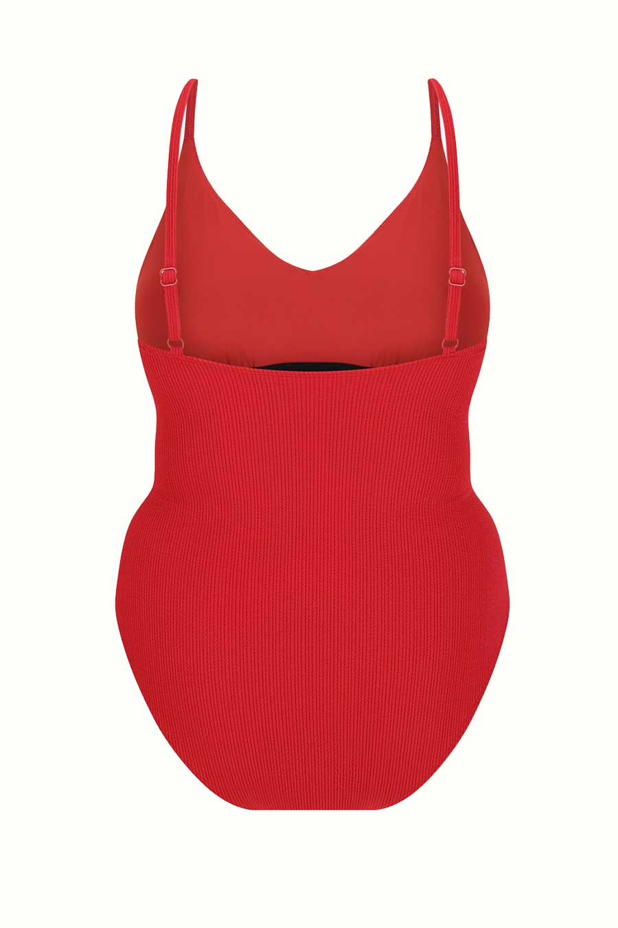 Coolum Core Support One Piece Swimsuit - Red Textured Design for Women | Perfect for Beach, Pool & Summer Vacations
