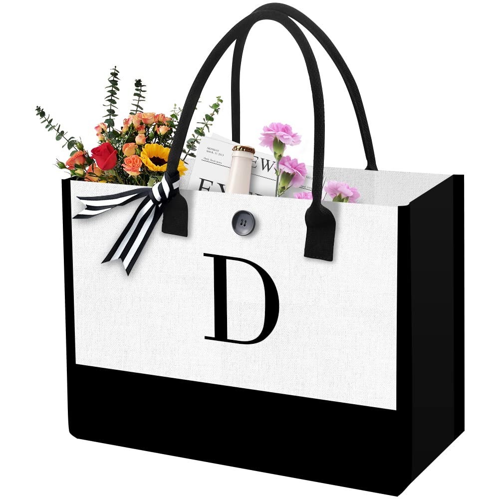 Personalized Canvas Beach Tote Bag for Women - Wedding & Travel Gift