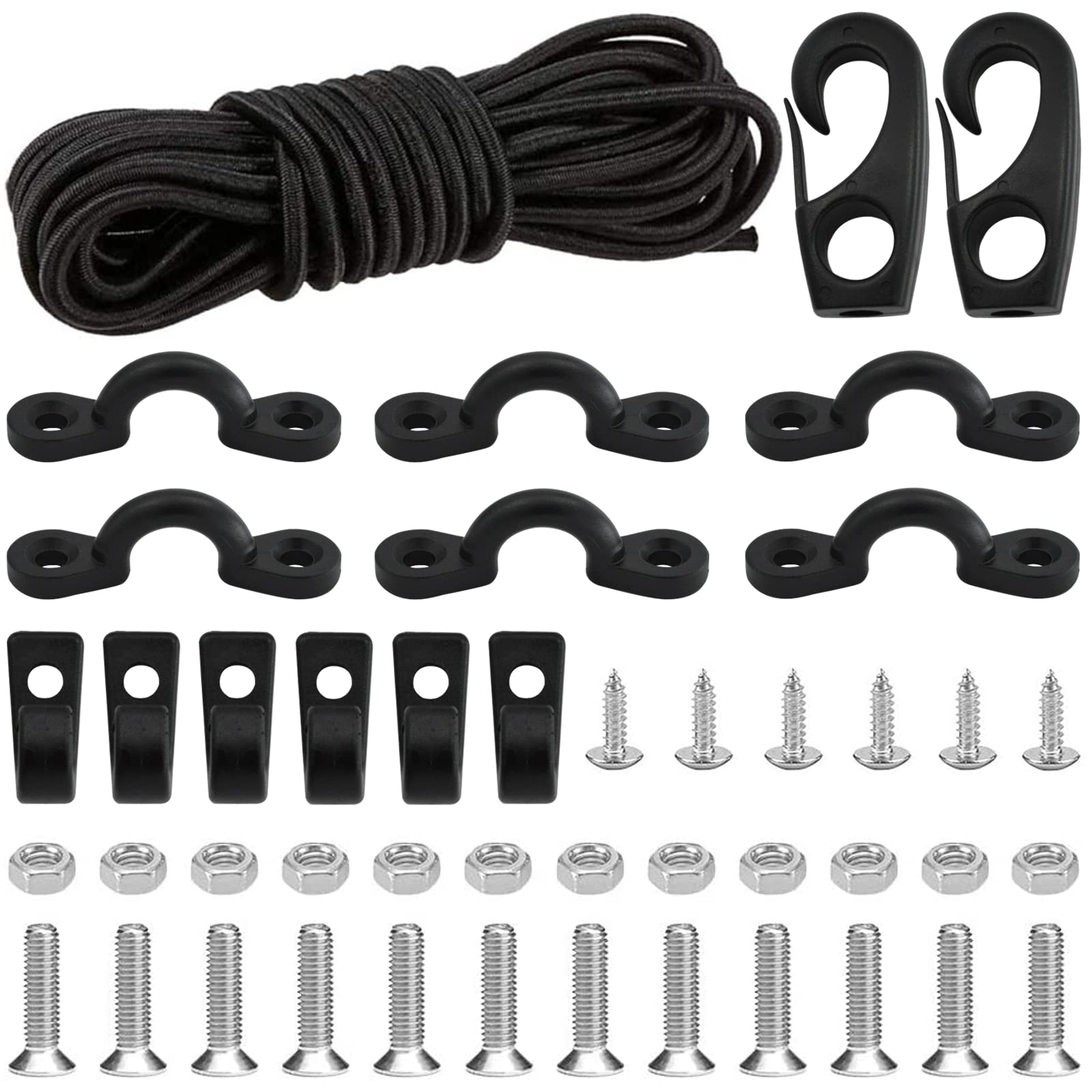 ISURE MARINE Kayak Deck Rigging Kit - Heavy Duty Boating Accessories for Kayak, Canoe & Small Boats | Perfect for Fishing, Camping & Water Sports
