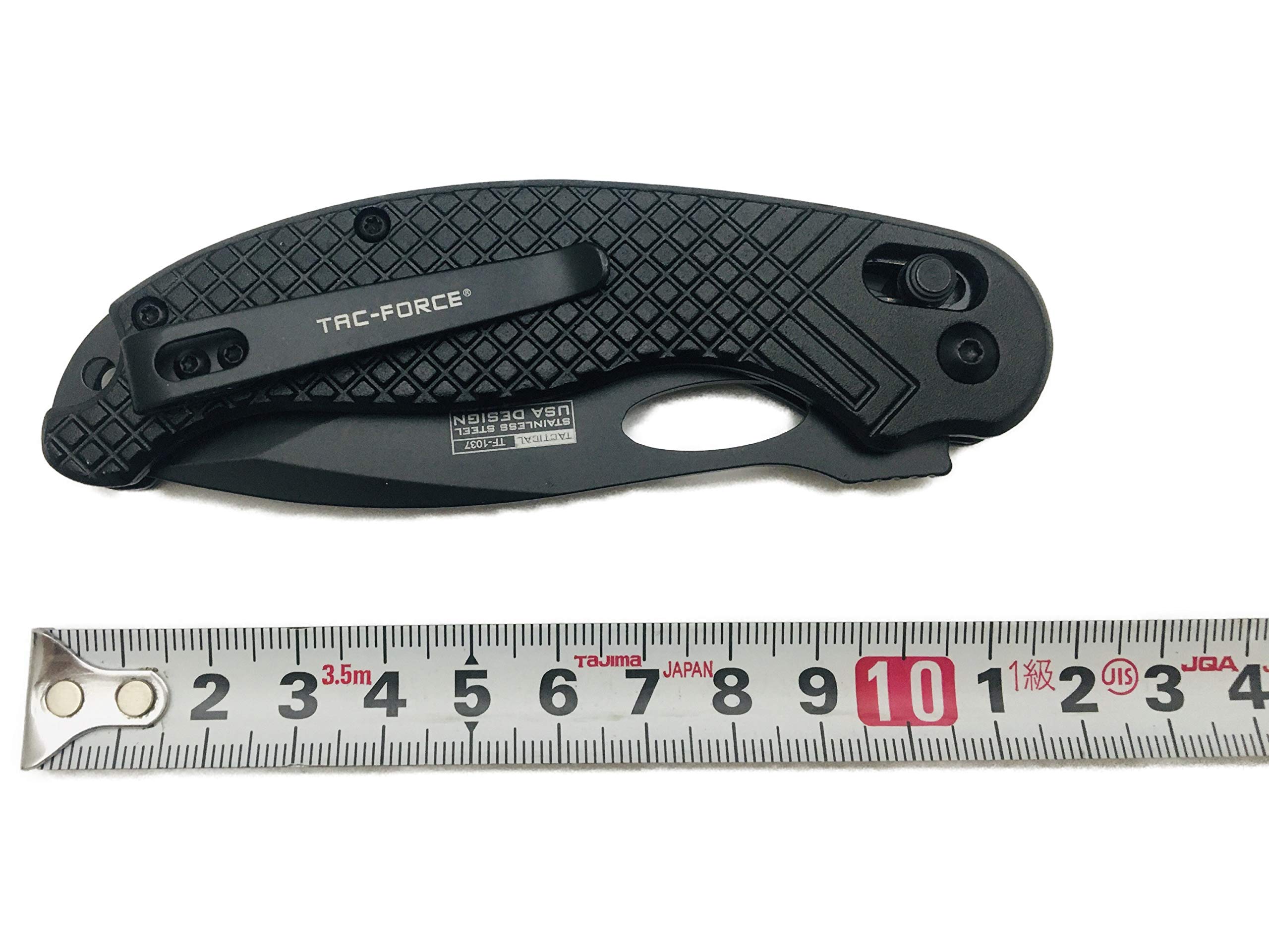TAC Force TF-1037BK Tactical Folding Knife - Black EDC Pocket Knife with Manual Open | Perfect for Camping, Hiking, Survival & Everyday Carry