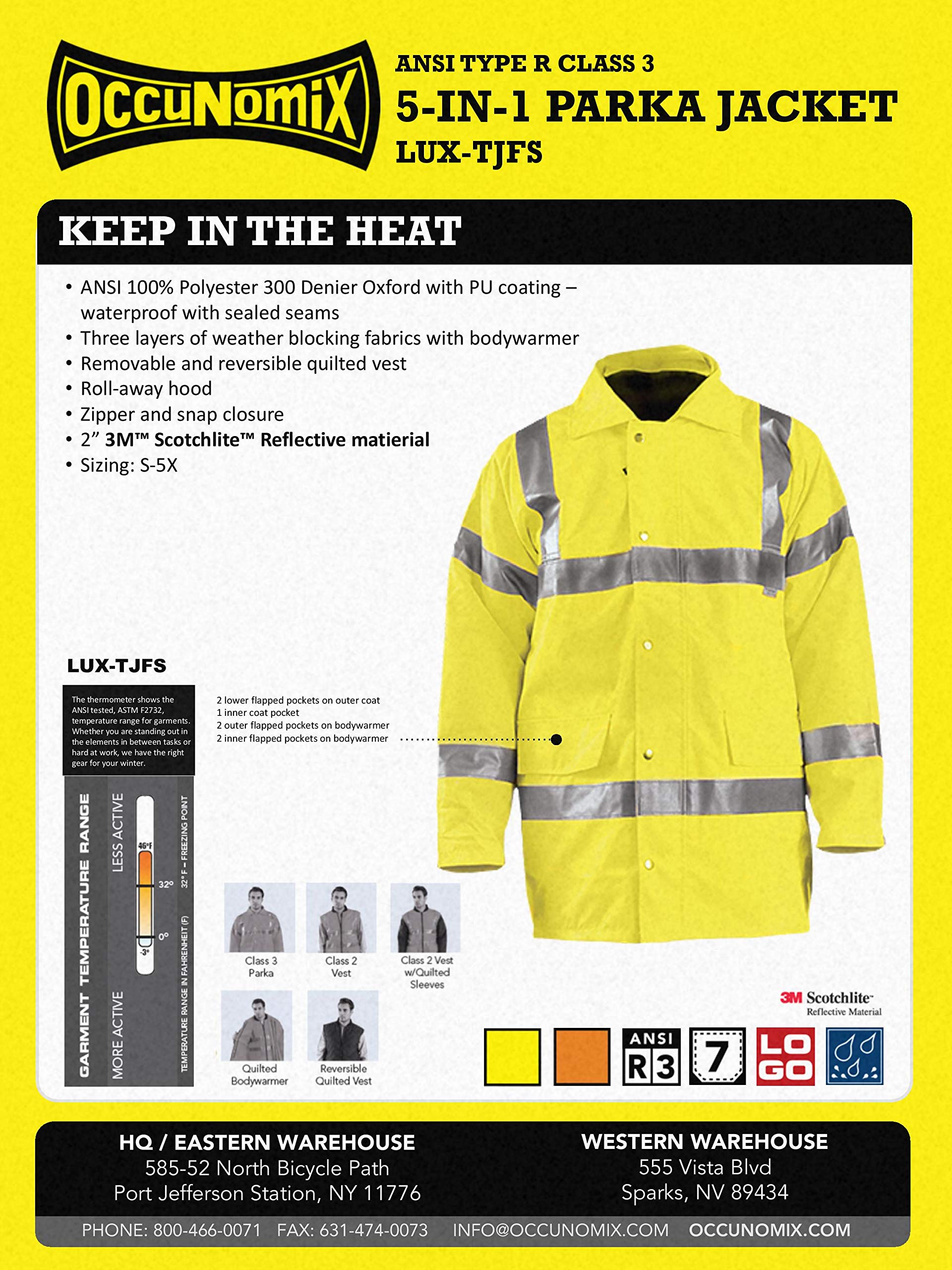 Insulated Winter Jacket for Men - 2XL Size, Bright Yellow, 36 Inch Length - Perfect for Outdoor Activities, Hiking & Cold Weather Protection